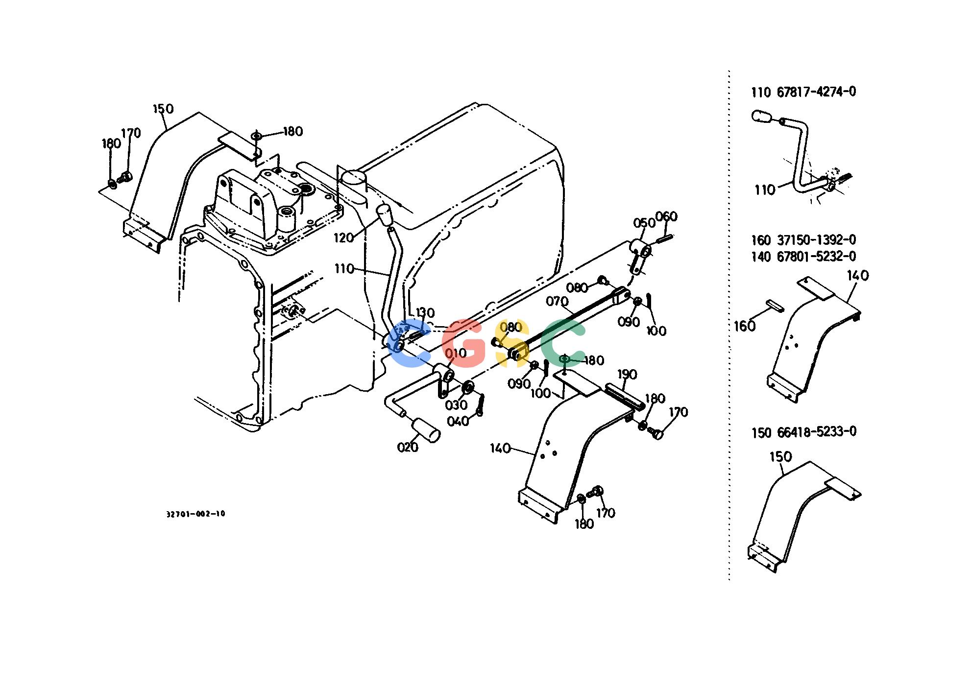 久保田零件查询T06300 FRONT WHEEL DRIVE LEVER/PTO LEVER SPEED CHANGE LEVEREPC Kubota online