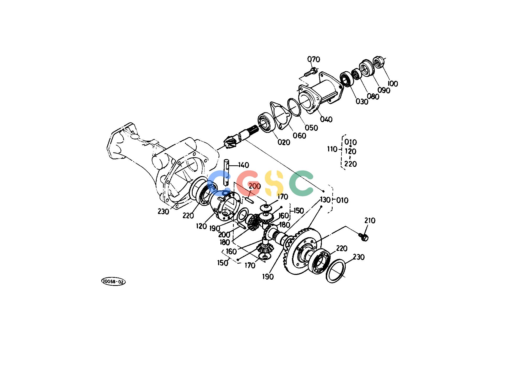 久保田零件查询T07900 FRONT DIFFERENTIAL FRONT AXLE/FRONT WHEELEPC Kubota online