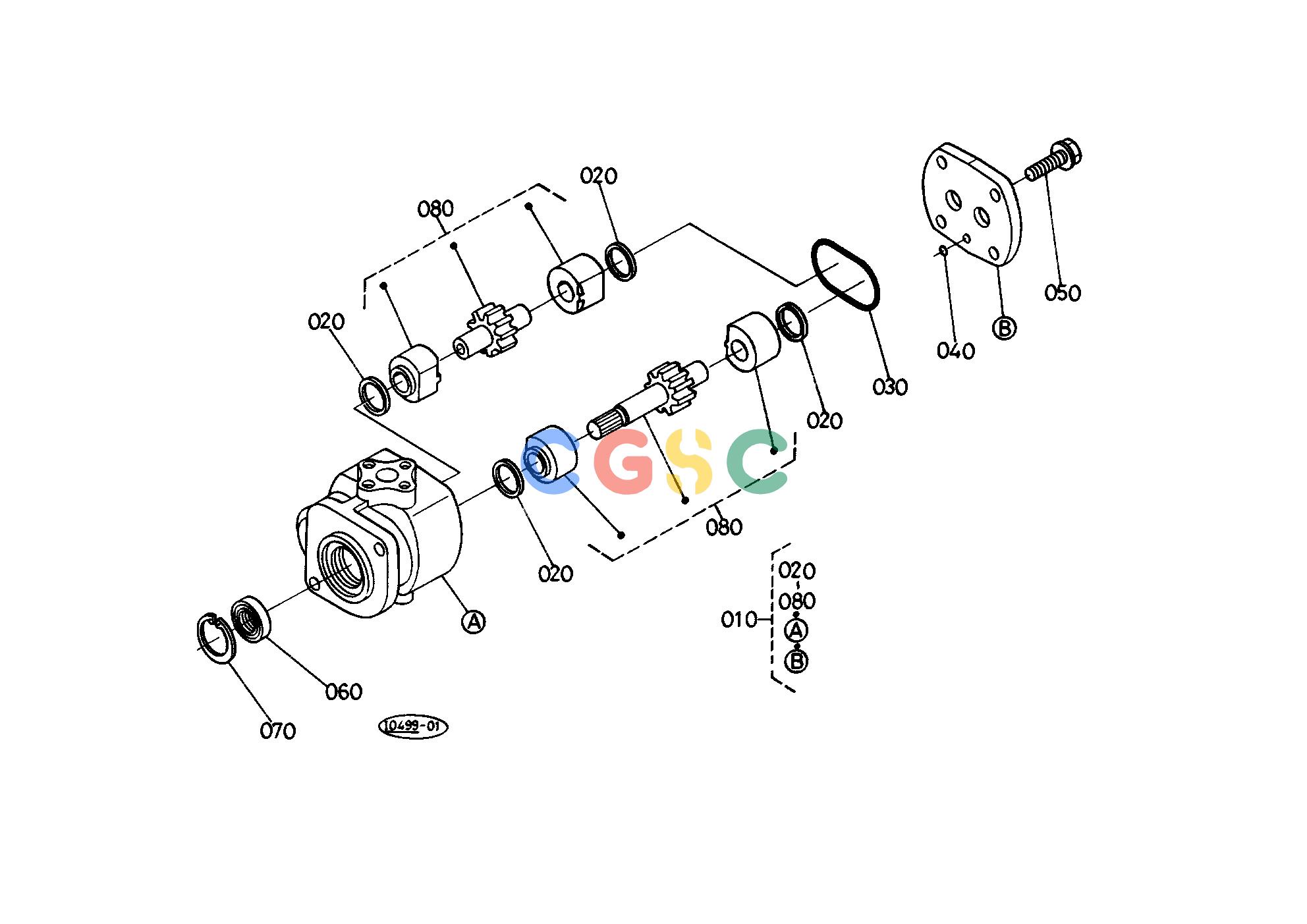 久保田零件查询T09100 HYDRAULIC GEAR PUMP (FRONT) [COMPONENT PARTS] HYDRAULIC SYSTEMEPC Kubota online