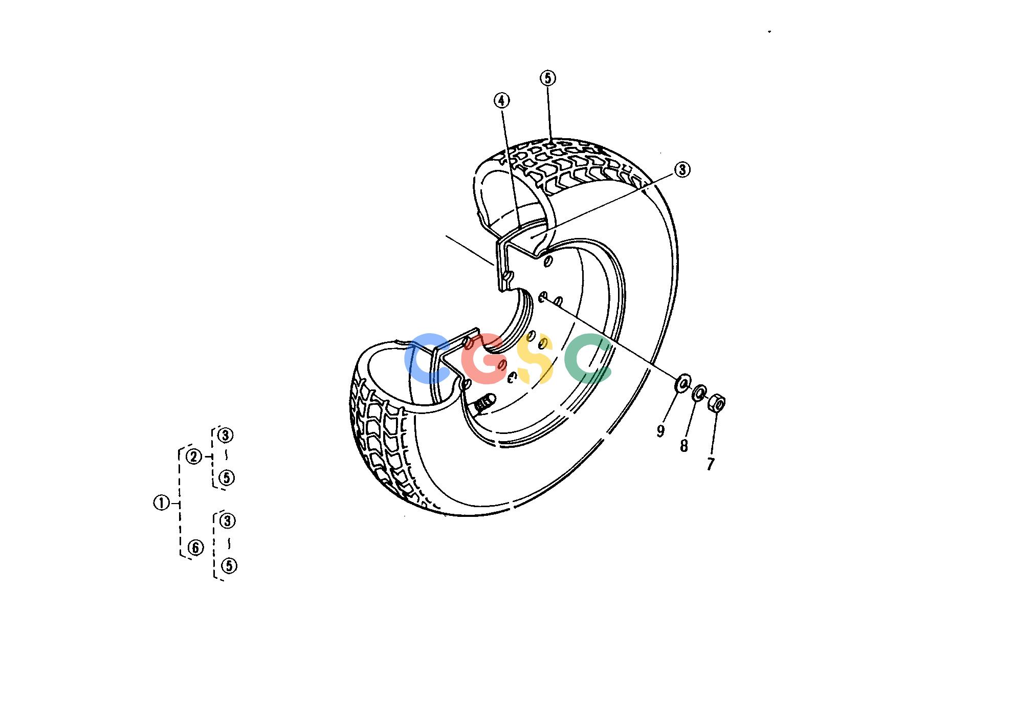久保田零件查询T06400 FRONT WHEEL GROP [PT] FRONT AXLE/FRONT WHEELEPC Kubota online