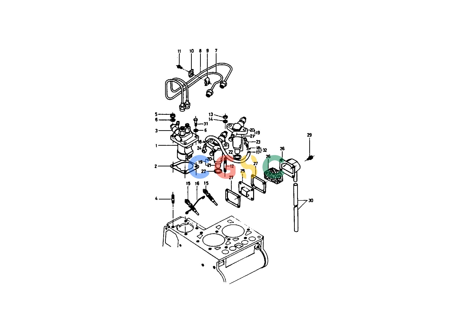 久保田零件查询070000 BREATHER AND INJECTION PUMP GROUP ENGINEEPC Kubota online