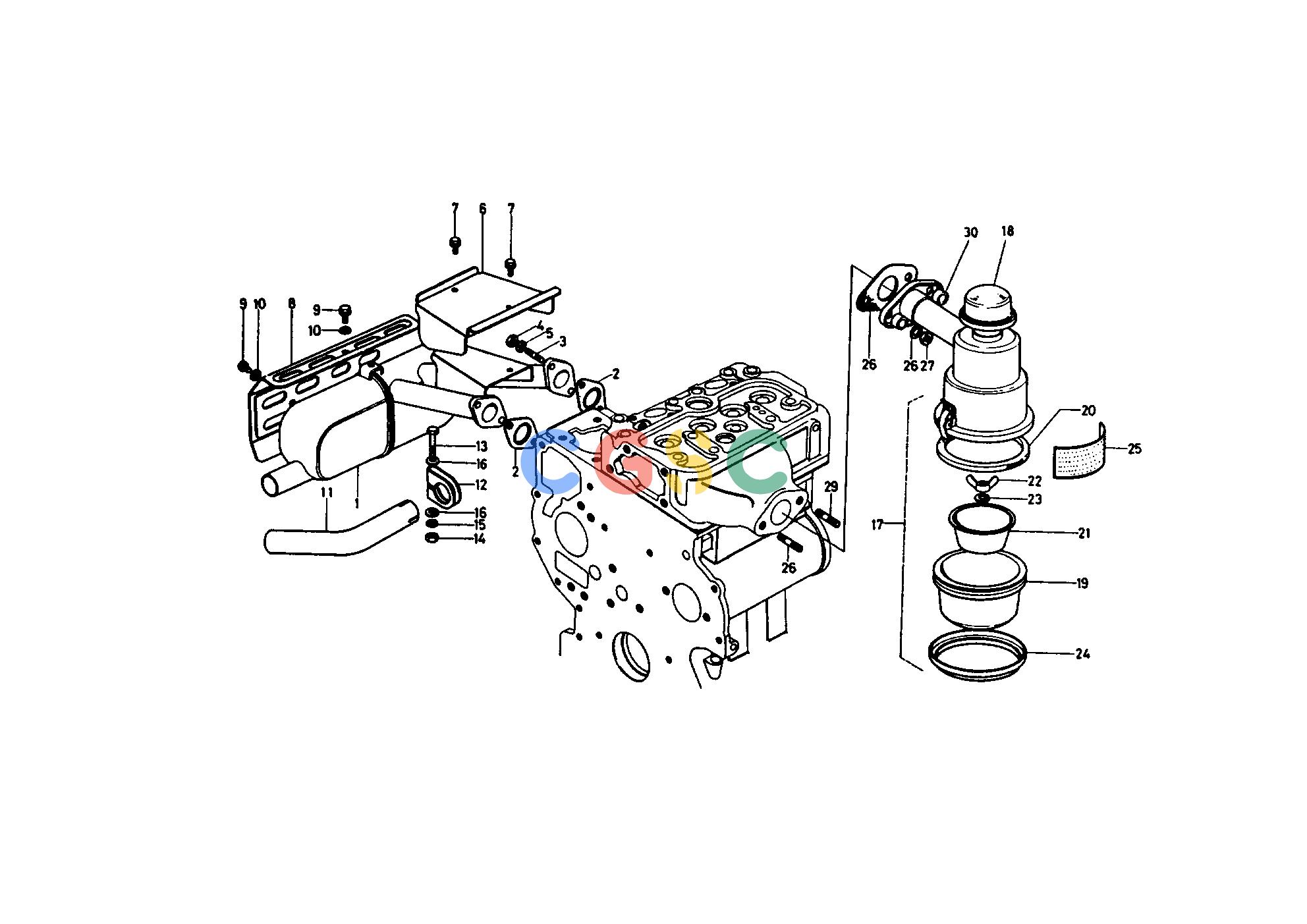 久保田零件查询090000 AIR CLEANER AND MUFFLER GROUP ENGINEEPC Kubota online