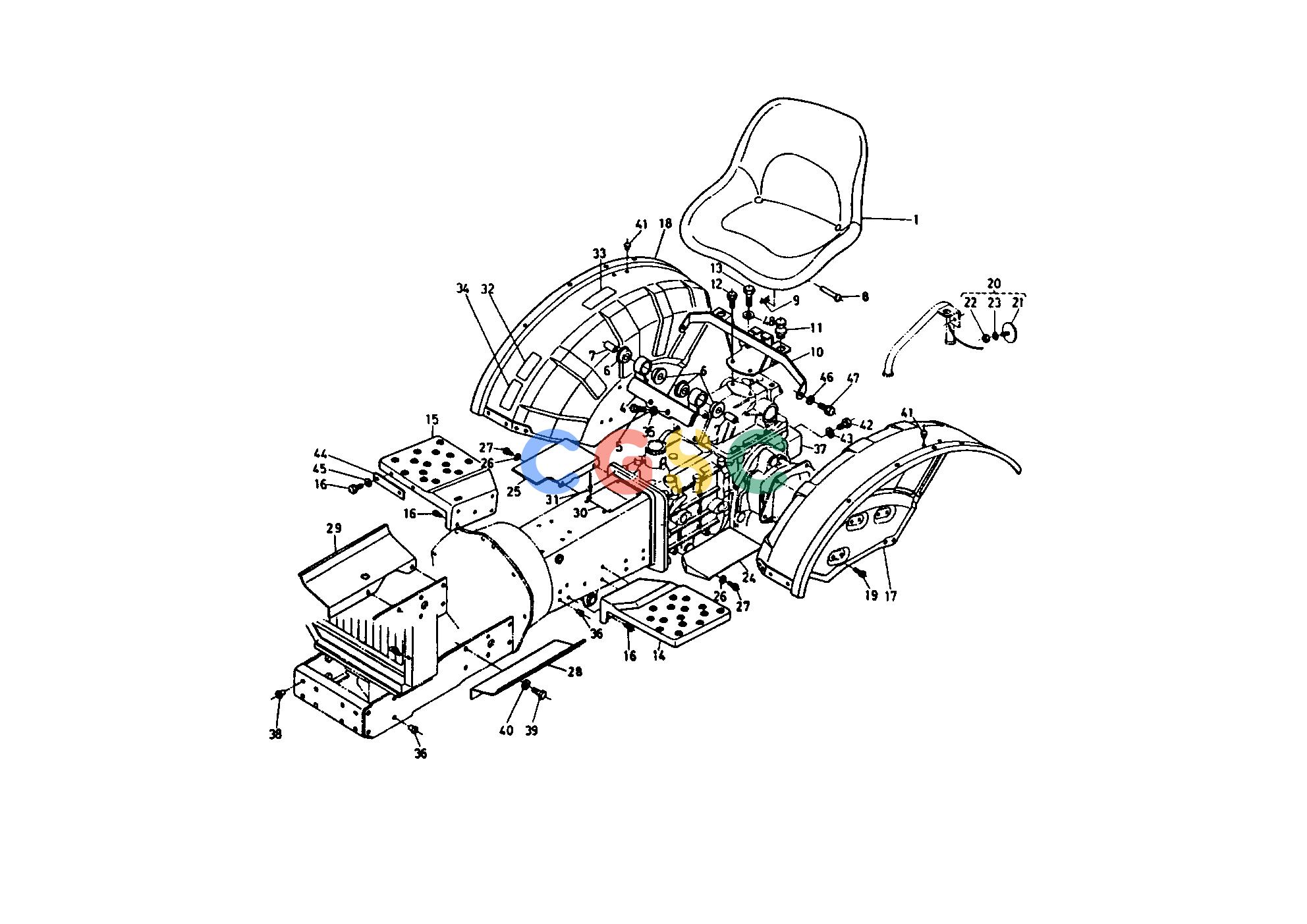 久保田零件查询200000 SEAT AND FENDER GROUP HOOD(BONNET)/ROPSEPC Kubota online