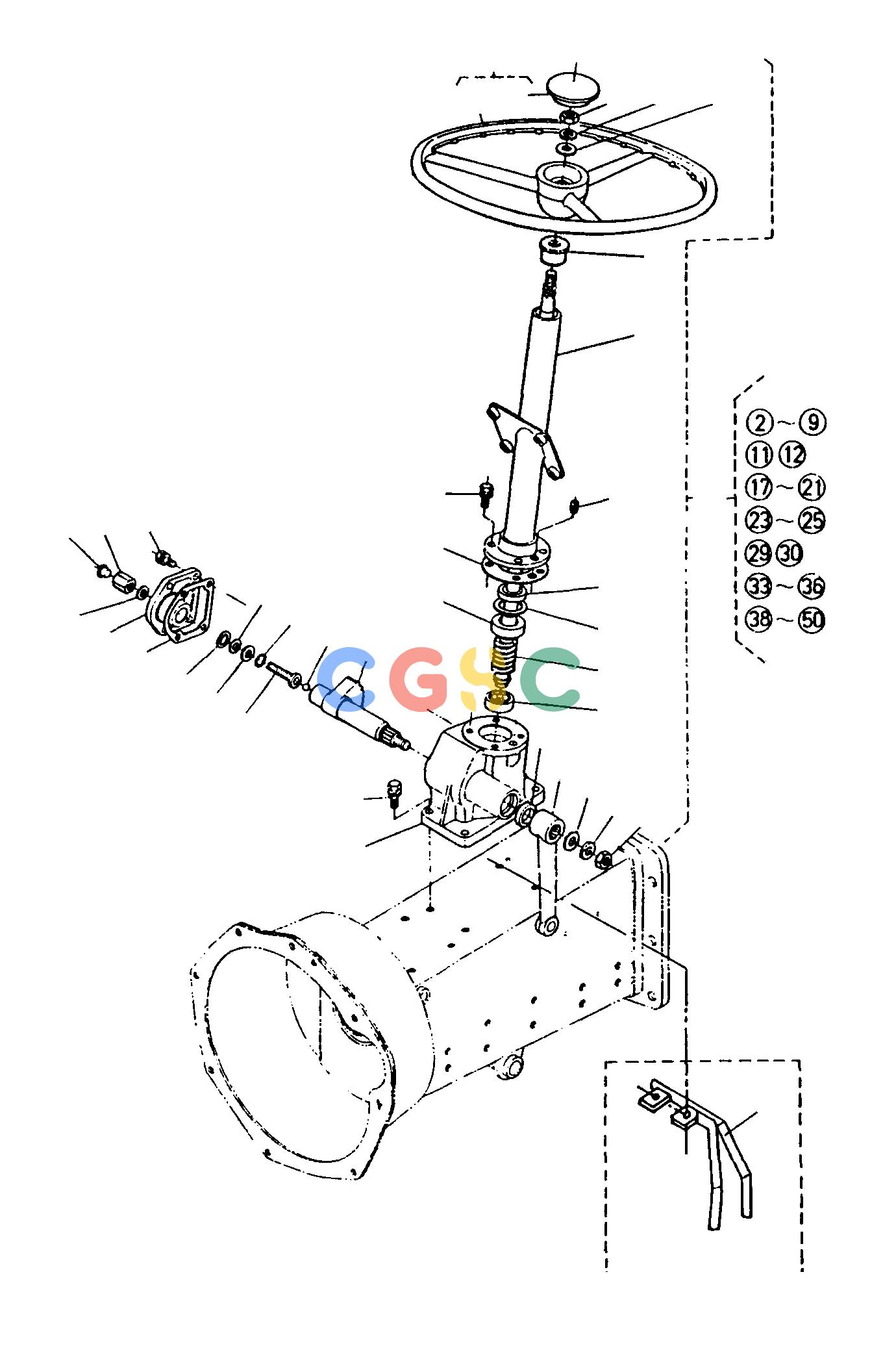 久保田零件查询190100 STEERING GROUP ## <=17450 STEERINGEPC Kubota online