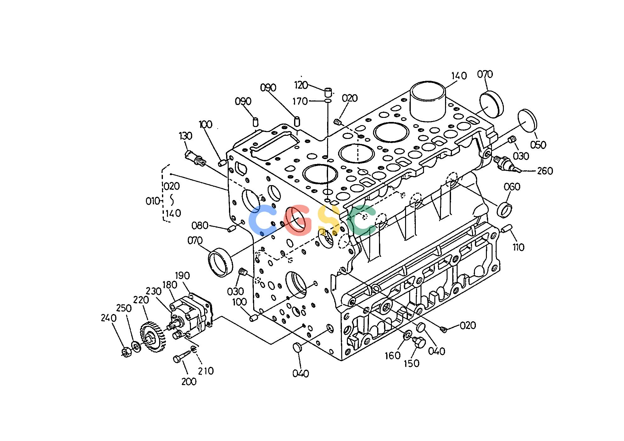 久保田零件查询E00100 CRANKCASE ENGINEEPC Kubota online