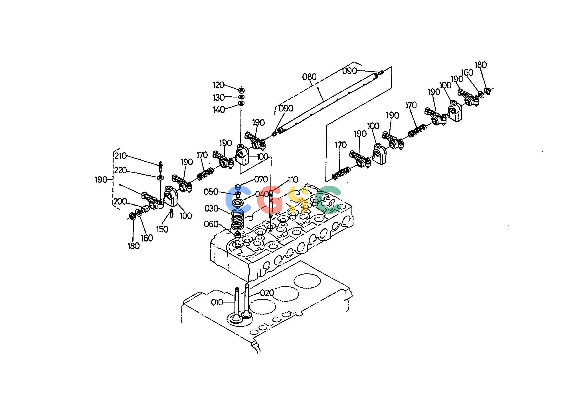 久保田零件查询E00700 VALVE AND ROCKER ARM ENGINEEPC Kubota online