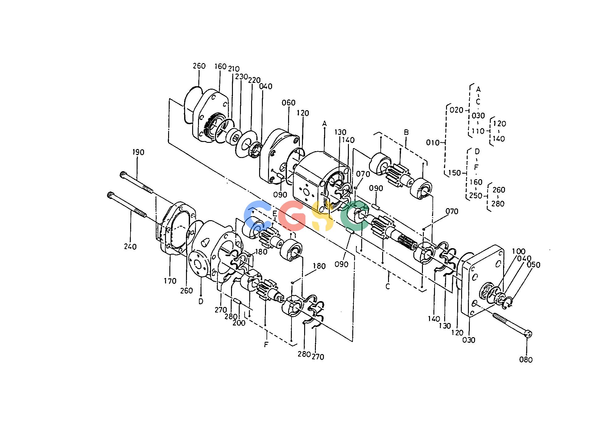 久保田零件查询T12200 HYDRAULIC PUMP [SECTION PARTS] SECTION PARTSEPC Kubota online