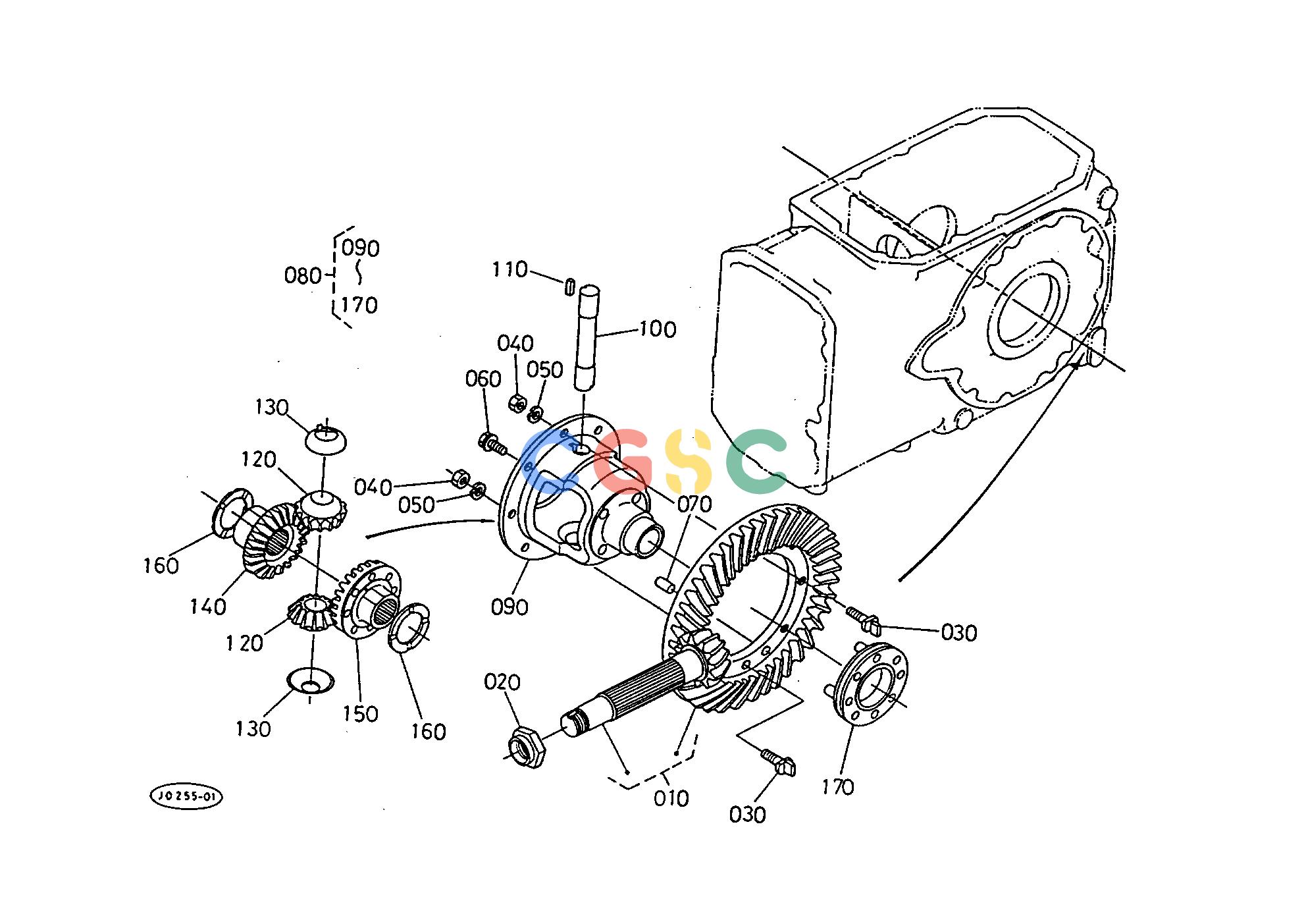 久保田零件查询T03300 REAR DIFFERENTIAL TRANSMISSIONEPC Kubota online