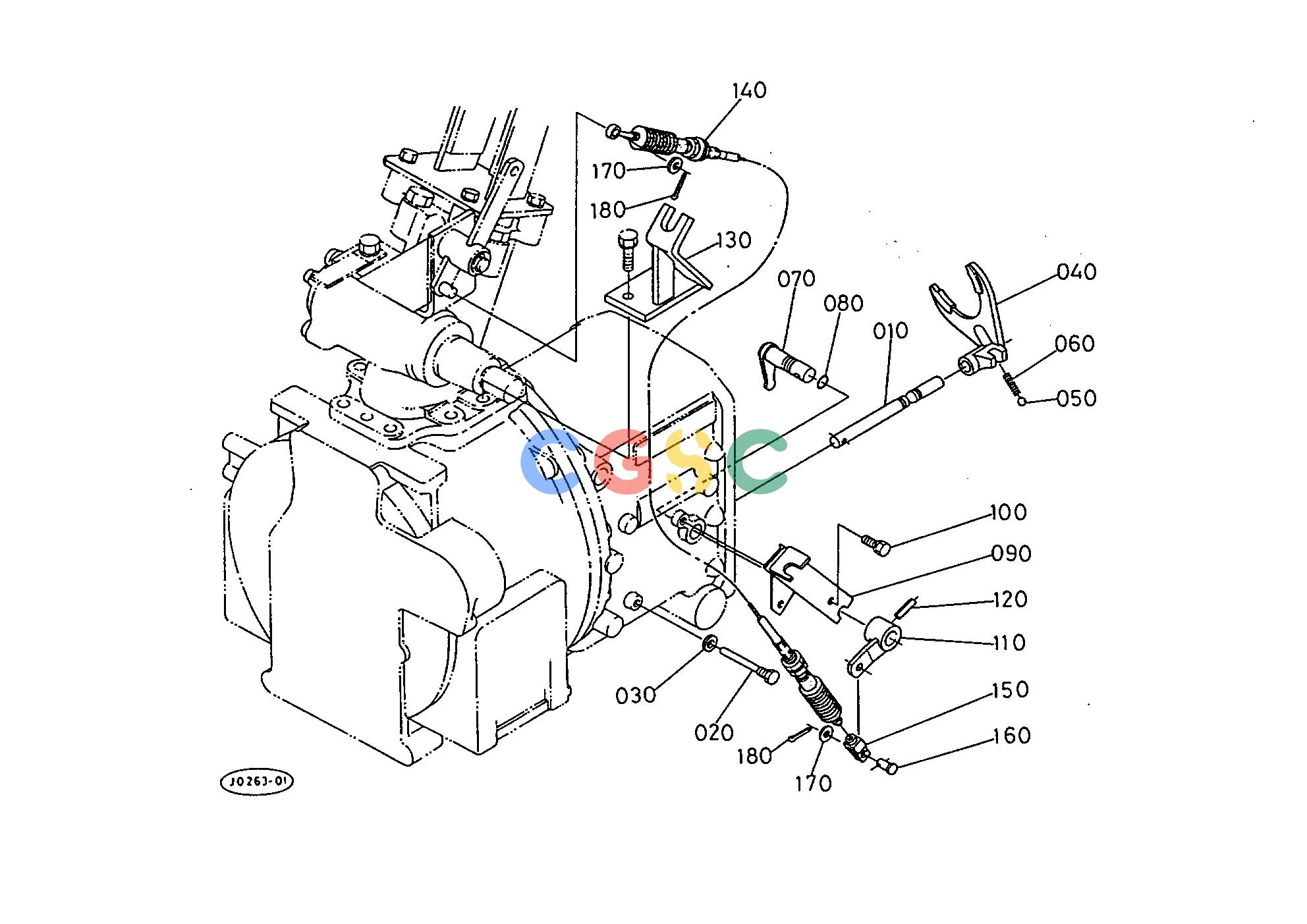 久保田零件查询T04100 SHUTTLE SHIFT LEVER 1 (MANUAL) TRANSMISSIONEPC Kubota online