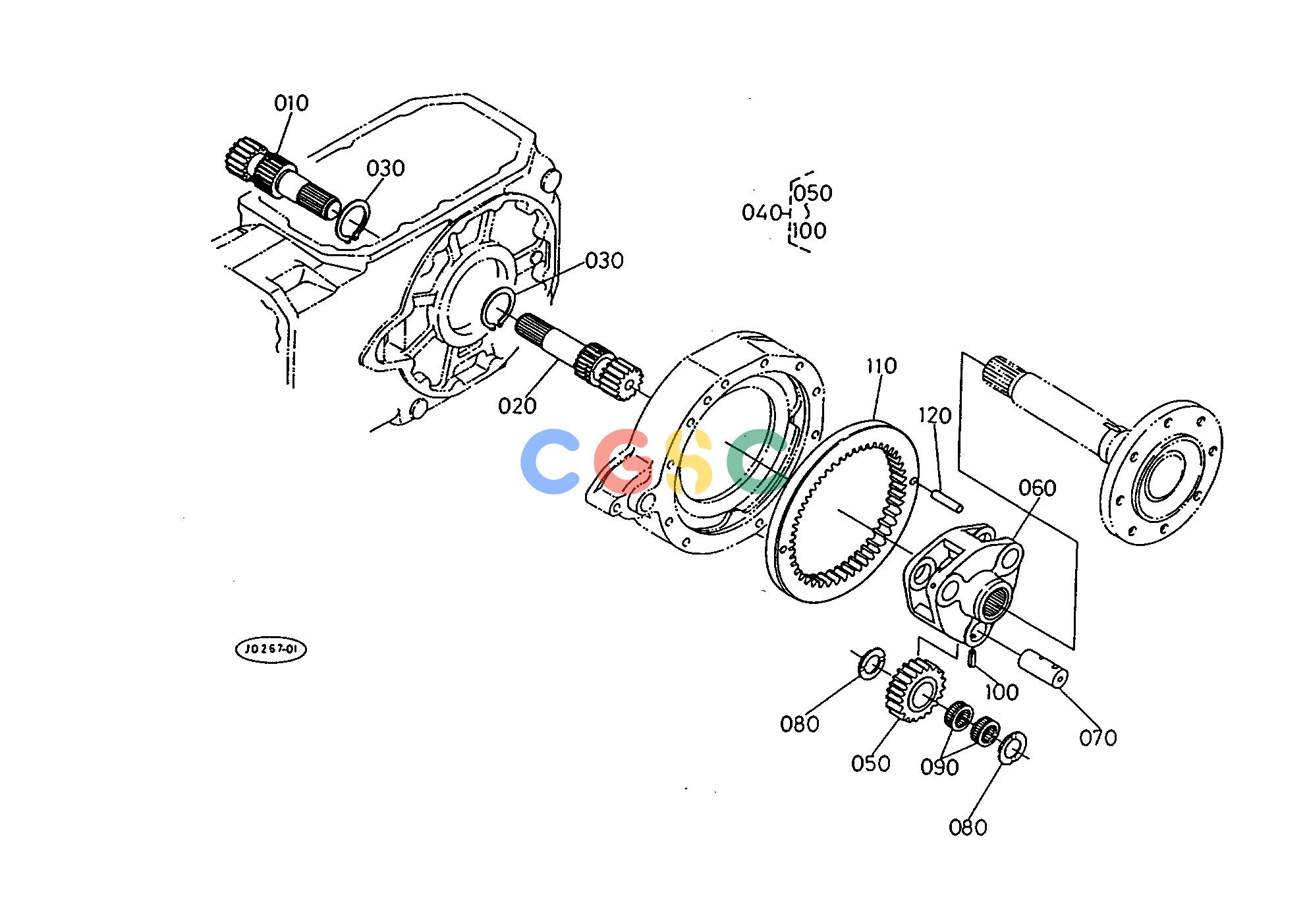 久保田零件查询T04500 PLANETARY GEAR REAR AXLEEPC Kubota online