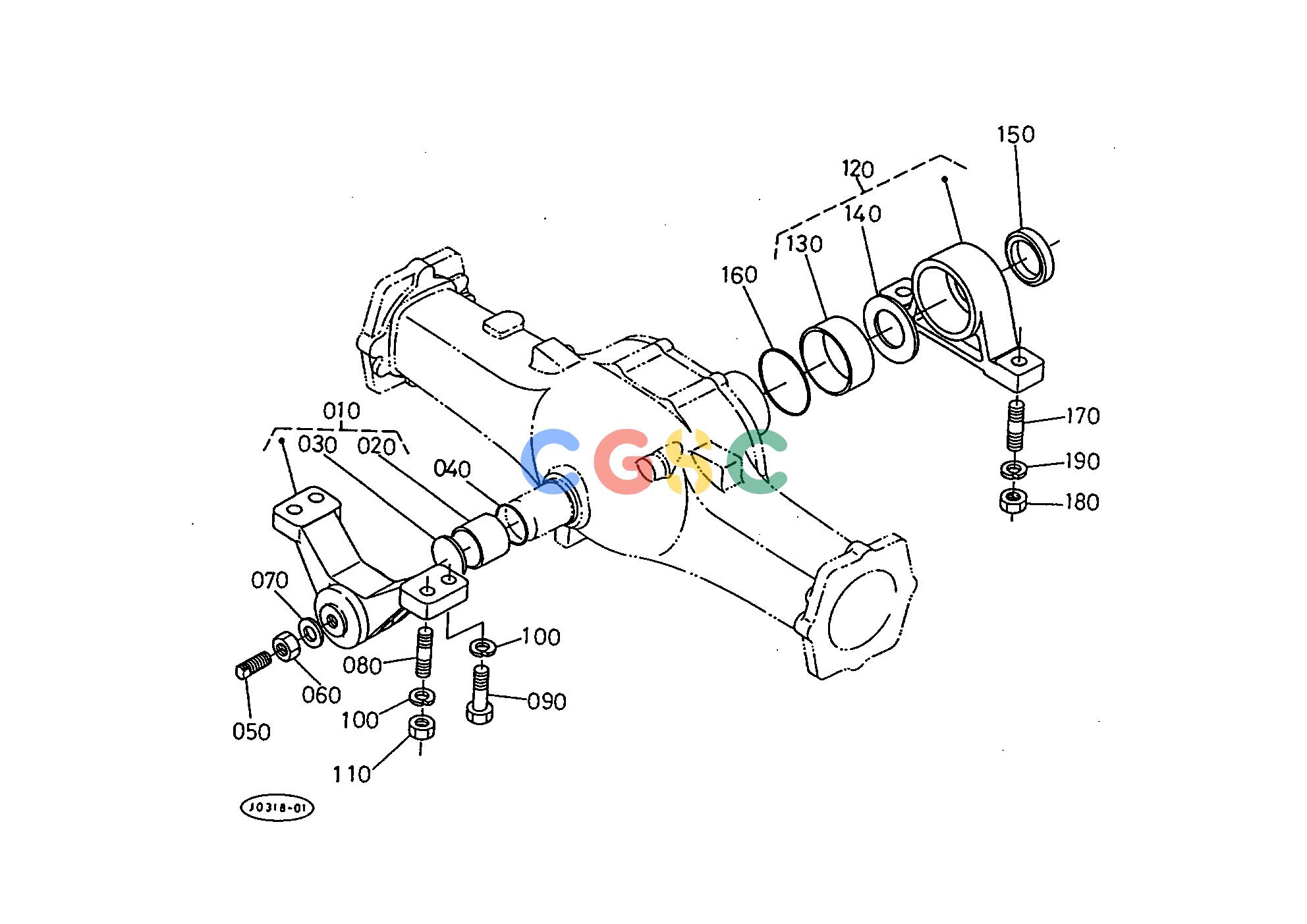 久保田零件查询T09600 FRONT AXLE SUPPORT FRONT AXLEEPC Kubota online