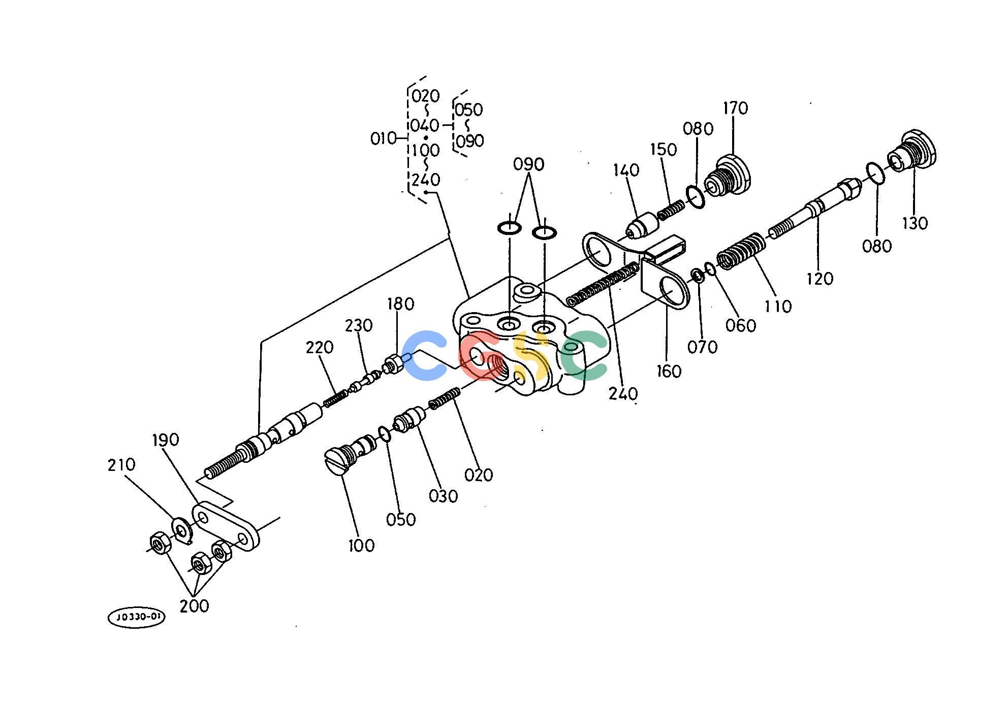 久保田零件查询T10800 HYDRAULIC CONTROL VALVE [SECTION PARTS] SECTION PARTSEPC Kubota online