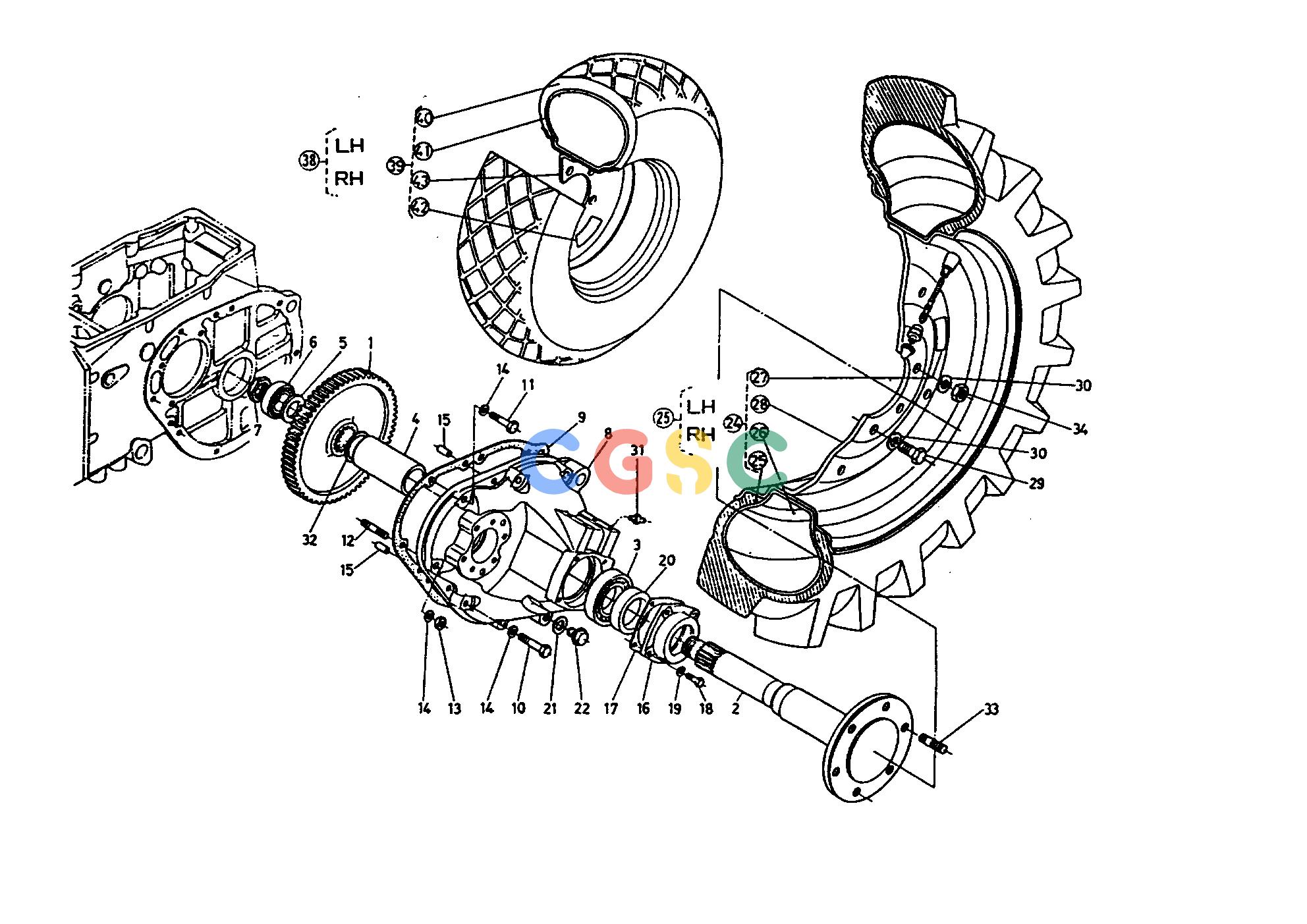 久保田零件查询220000 REAR WHEEL SHAFT REAR AXLE AND REAR WHEELEPC Kubota online