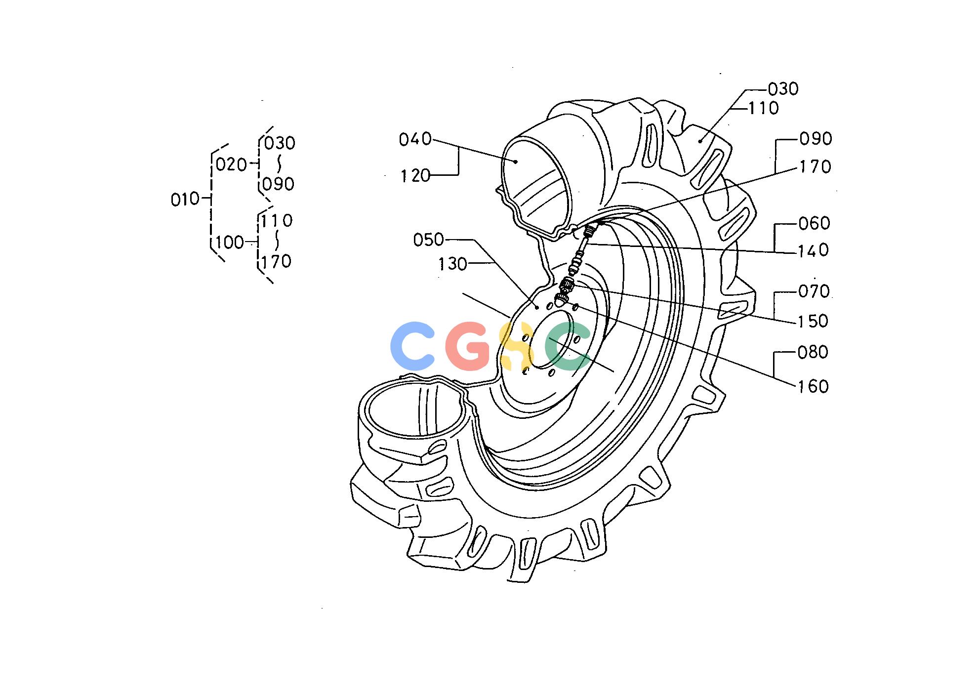 久保田零件查询T11500 FRONT WHEEL (9.5-16) [OPTION] FRONT WHEELEPC Kubota online