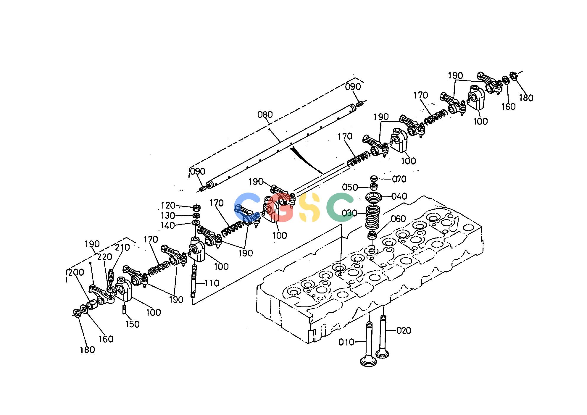 久保田零件查询E00800 VALVE AND ROCKER ARM ENGINEEPC Kubota online