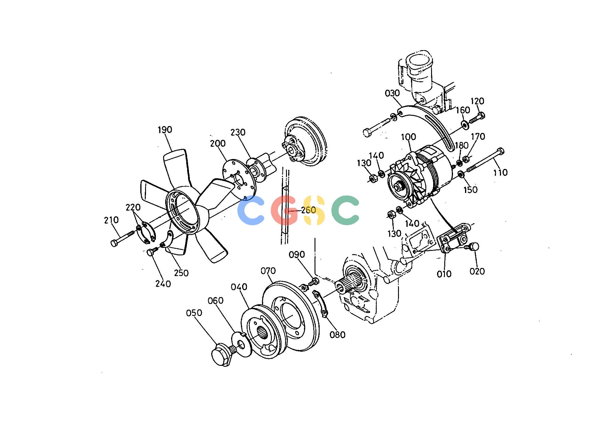 久保田零件查询E02000 DYNAMO AND FAN ENGINEEPC Kubota online