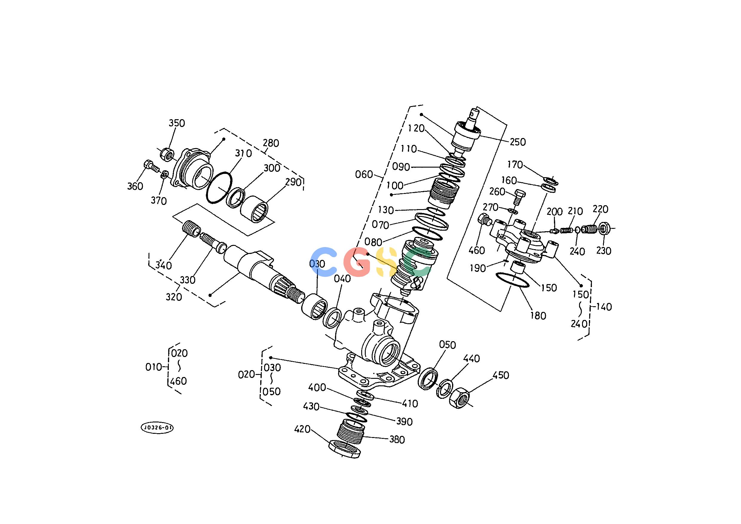 久保田零件查询T01401 POWER STEERING (SECTION PARTS) STEERINGEPC Kubota online