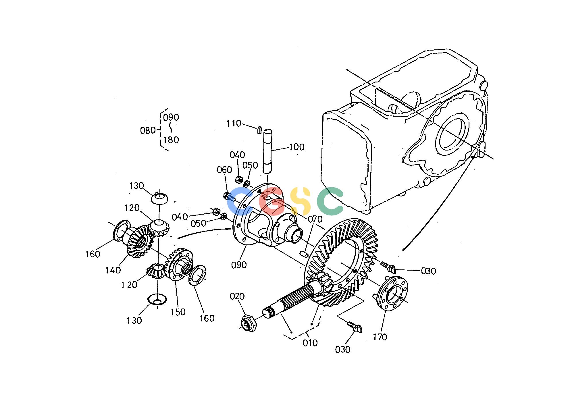 久保田零件查询T04000 REAR DIFFERENTIAL TRANSMISSIONEPC Kubota online