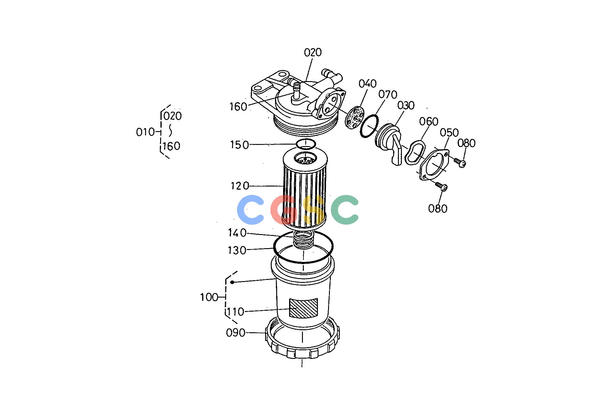 久保田零件查询T06700 FUEL FILTER (SECTION PARTS) ENGINE CONTROLEPC Kubota online