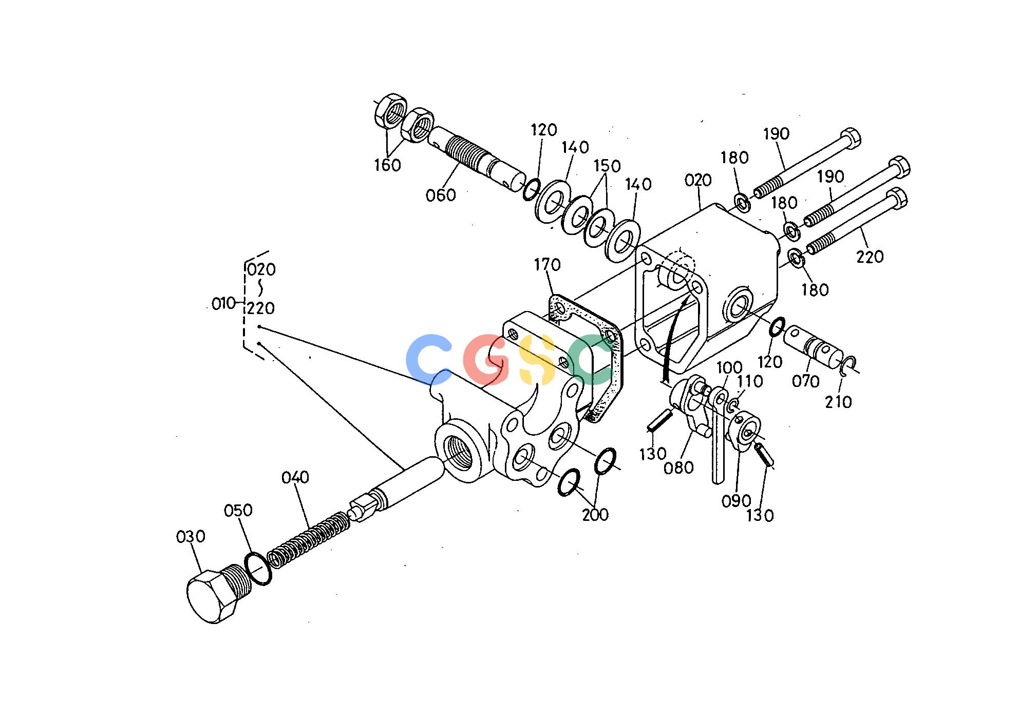 久保田零件查询T07500 DRAFT CONTROL VALVE (SECTION PARTS) HYDRAULIC SYSTEMEPC Kubota online