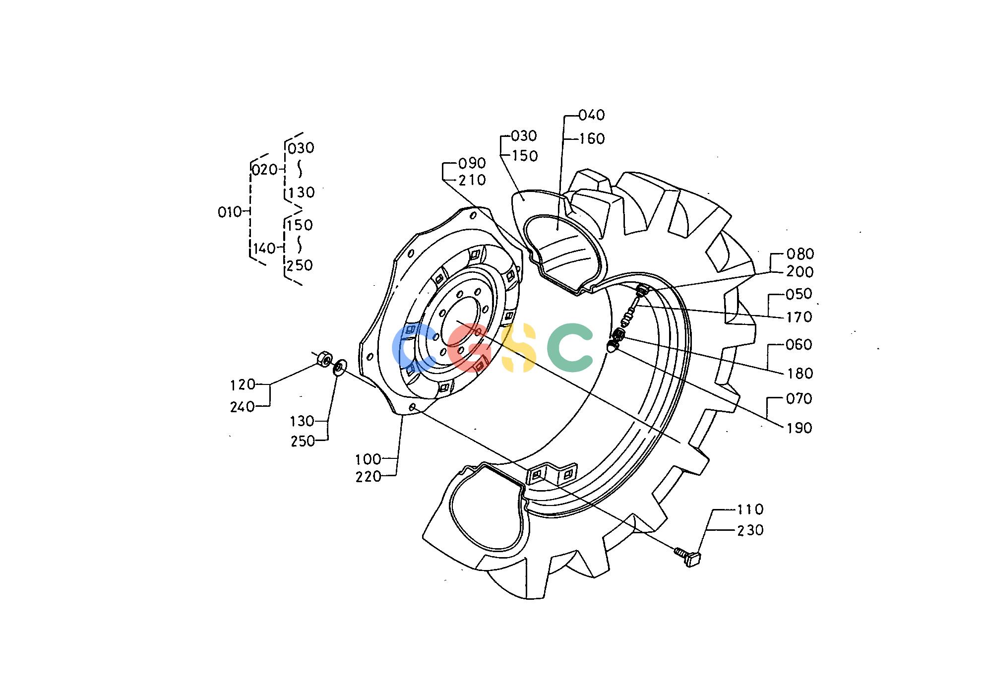 久保田零件查询T11900 REAR WHEEL (14.9-28) [OPTION] REAR WHEELEPC Kubota online