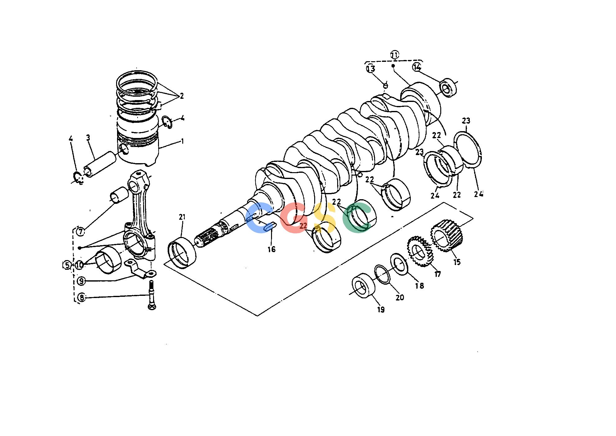 久保田零件查询012000 PISTON CRANKSHAFT ENGINEEPC Kubota online