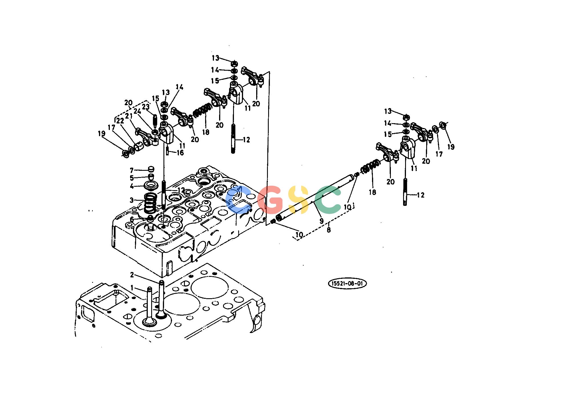久保田零件查询007000 VALVE AND ROCKER ARM ENGINEEPC Kubota online