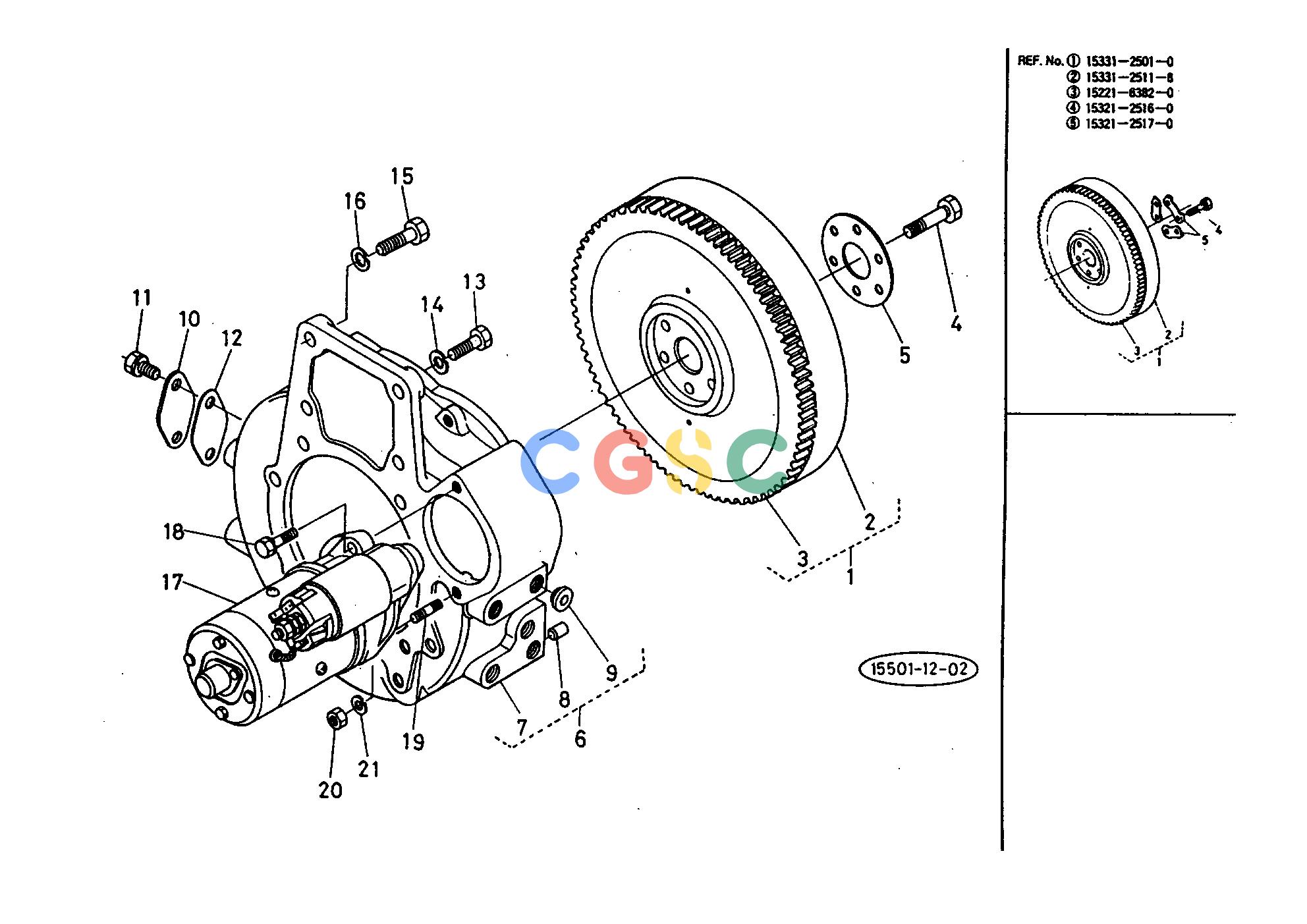 久保田零件查询011010 FLYWHEEL (SINGLE CLUTCH) ENGINEEPC Kubota online