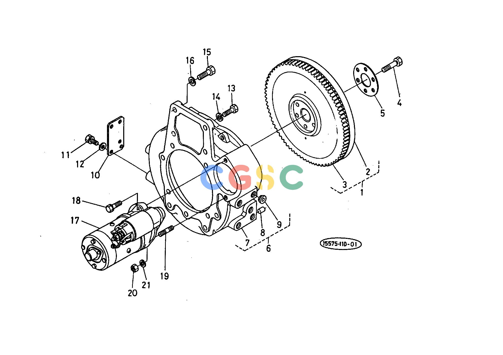 久保田零件查询011020 FLYWHEEL (DUAL CLUTCH) ENGINEEPC Kubota online
