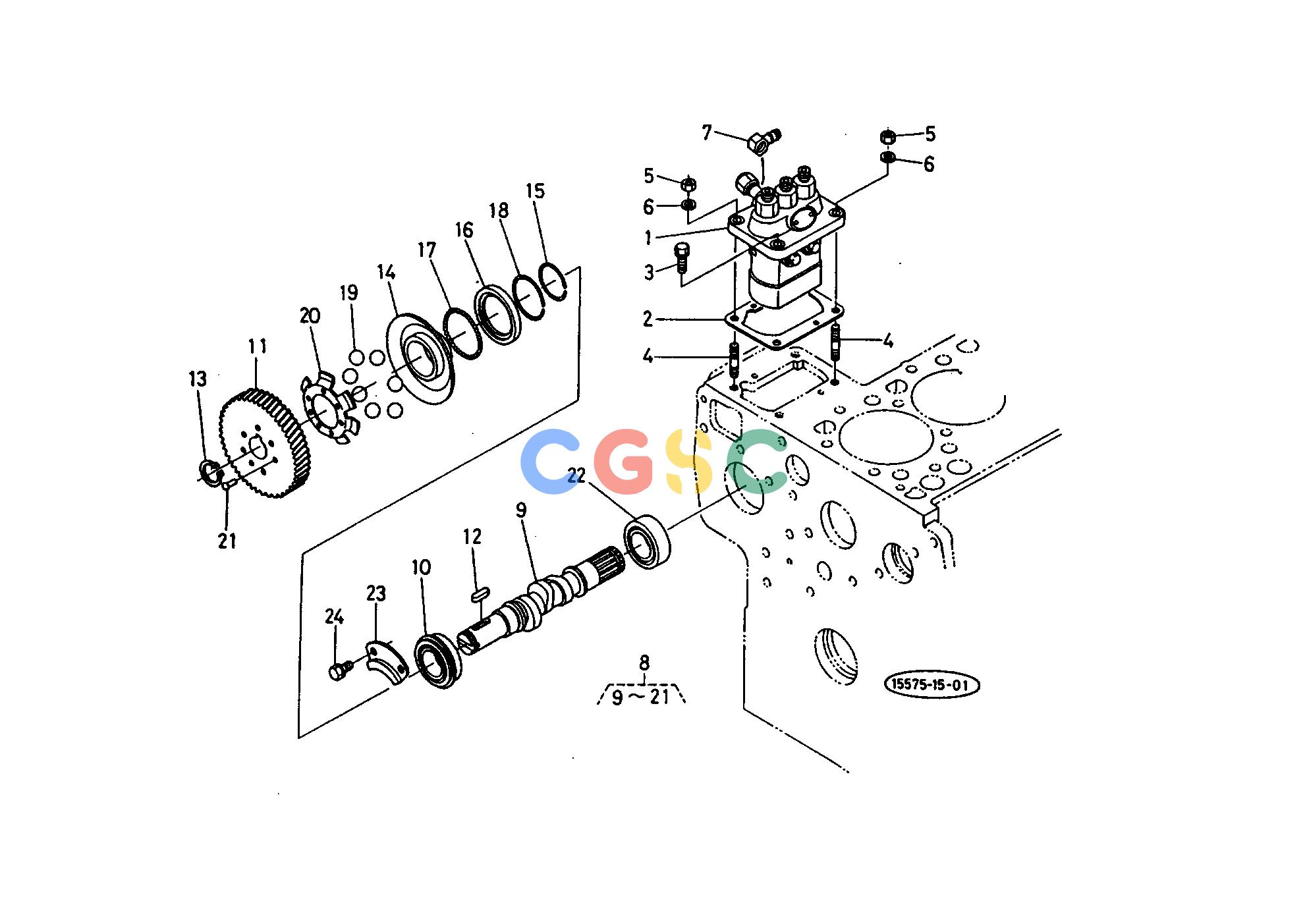 久保田零件查询015000 FUEL CAMSHAFT ENGINEEPC Kubota online