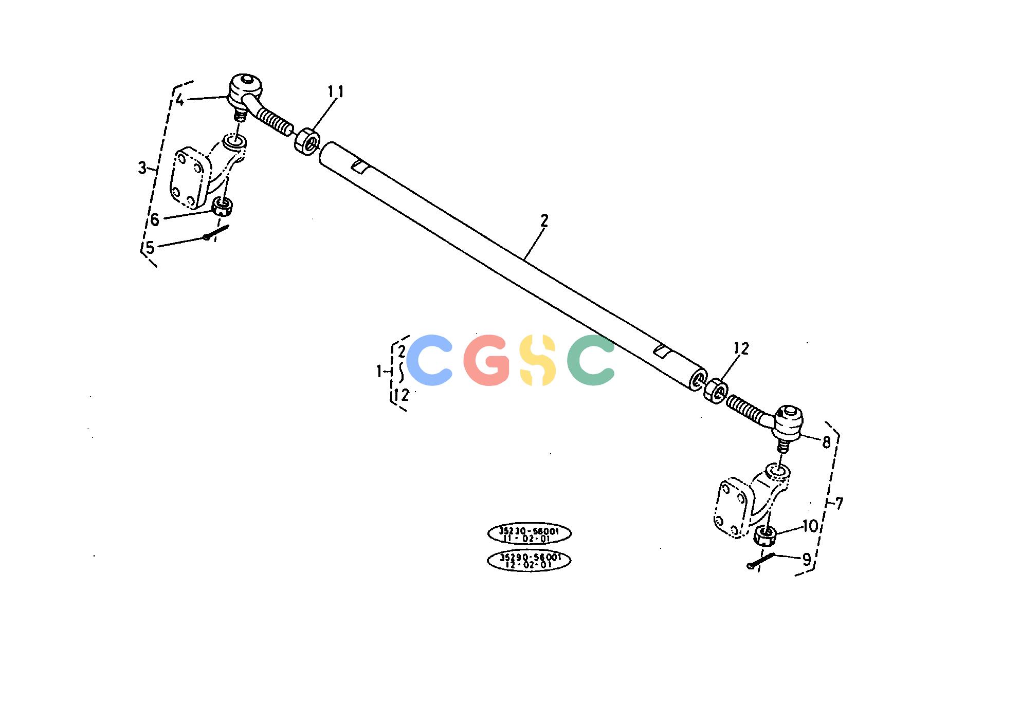 久保田零件查询094000 STEERING LINKAGE [4WD] FRONT AXLE AND WHEELEPC Kubota online