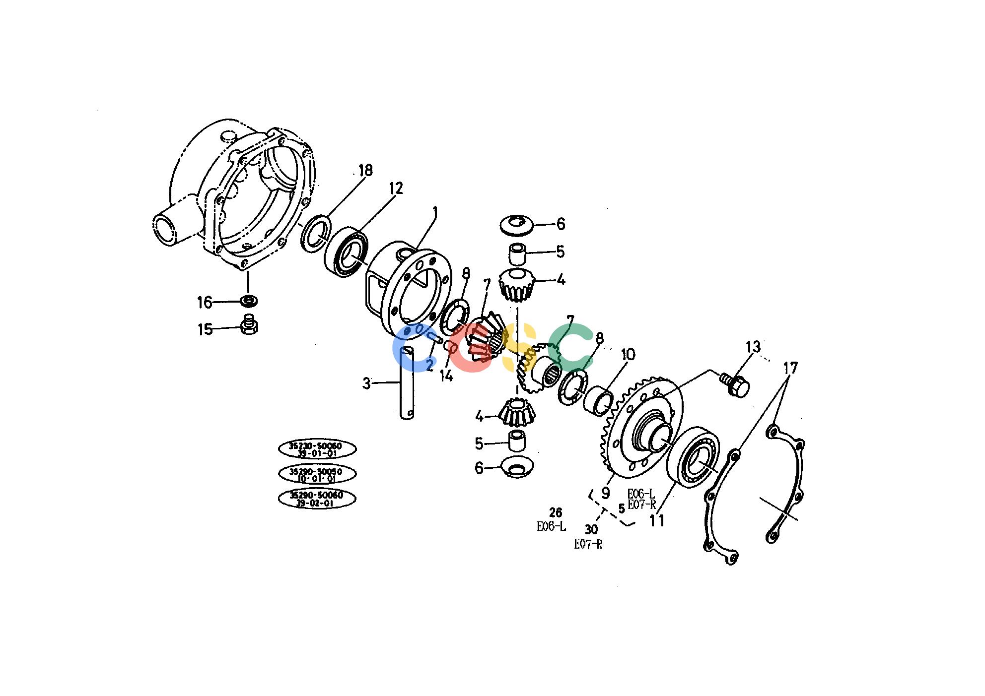 久保田零件查询143000 DIFFERENTIAL CASE [4WD (INTEGRAL POWER STEERING)] INTEGRAL POWER STEERINGEPC Kubota online