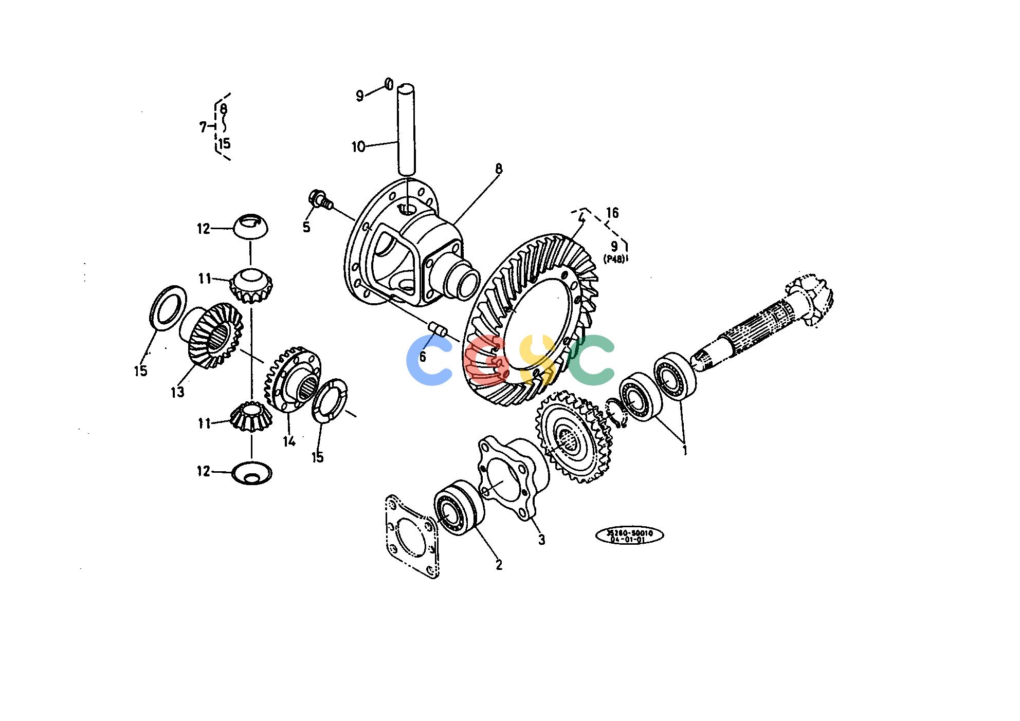 久保田零件查询065000 DIFFERENTIAL SYSTEM BODYEPC Kubota online