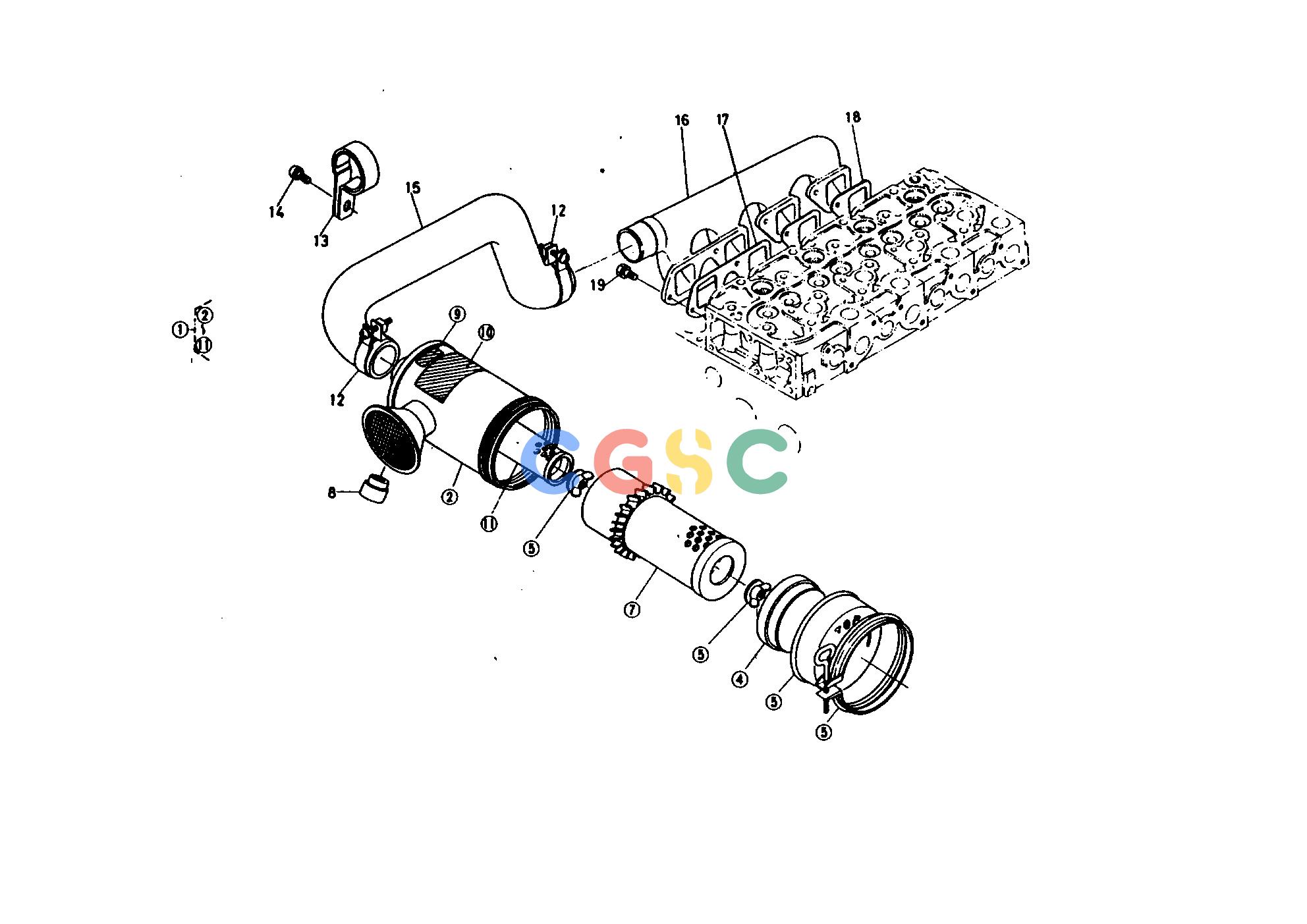 久保田零件查询060200 AIR CLEANER DOUBLE ENGINEEPC Kubota online
