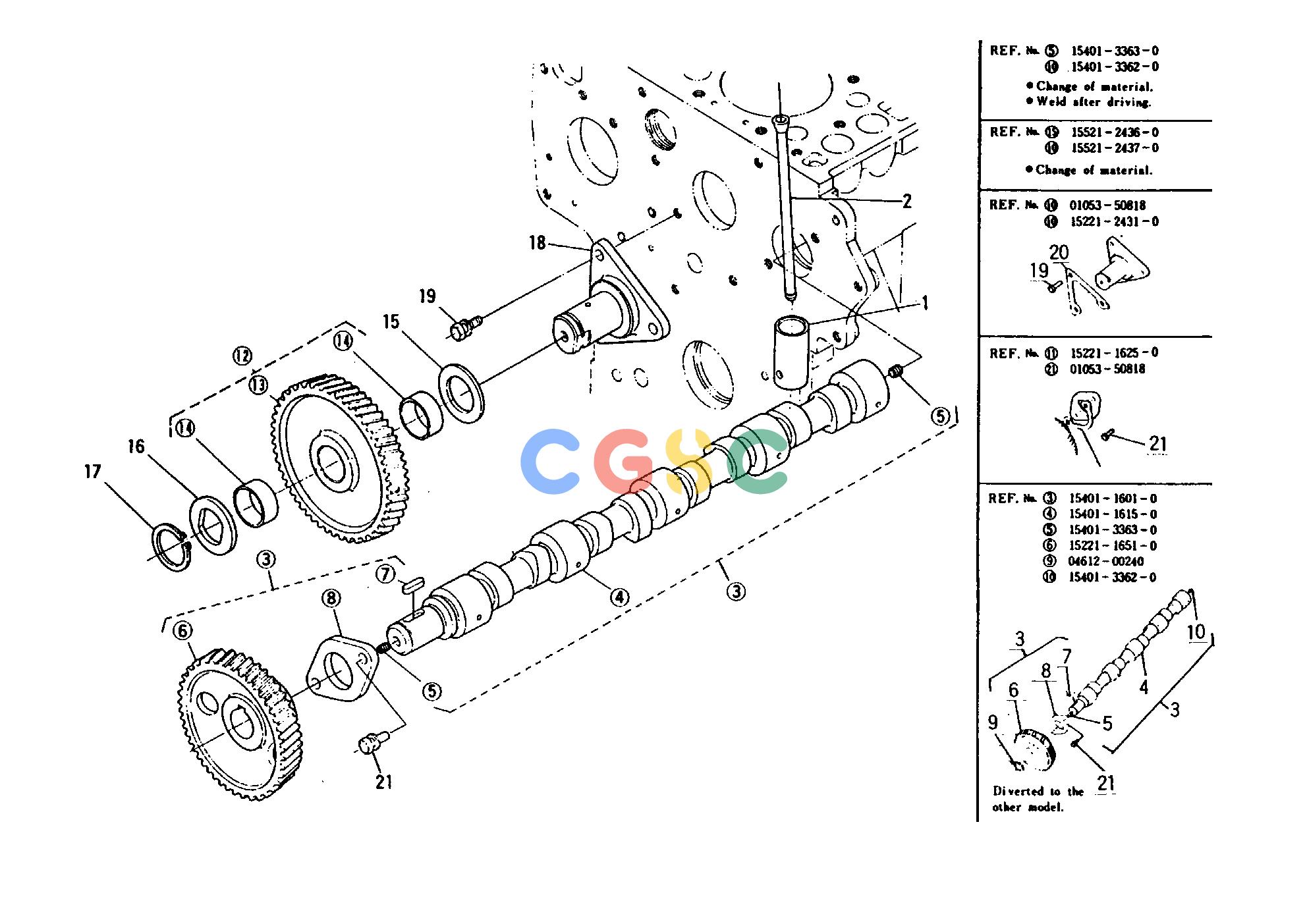 久保田零件查询100000 CAMSHAFT ENGINEEPC Kubota online
