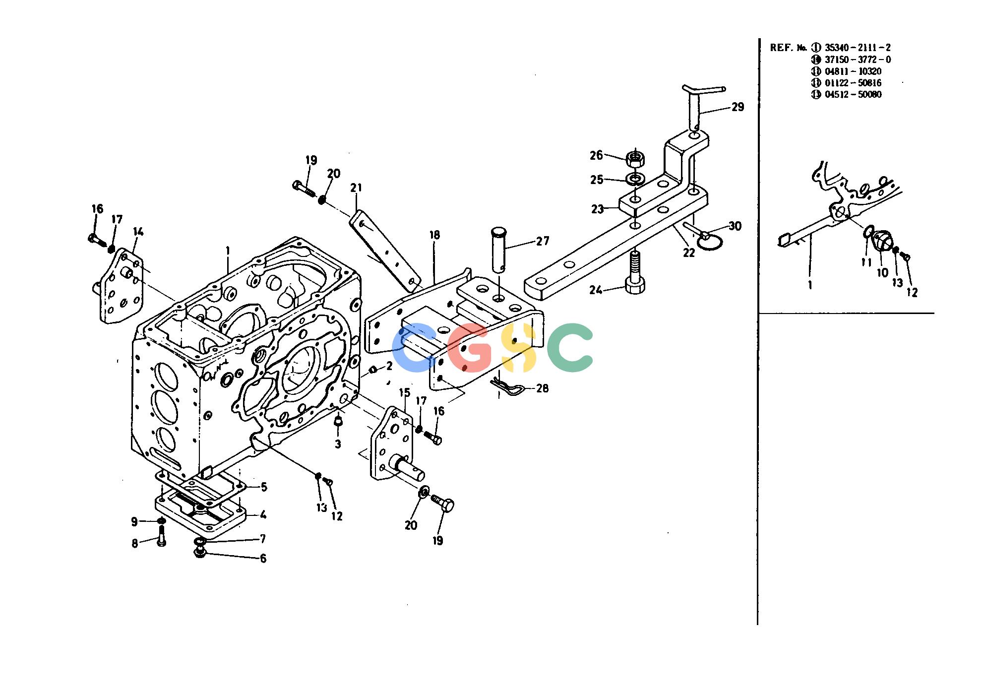 久保田零件查询320000 TRANSMISSION CASE TRANSMISSIONEPC Kubota online