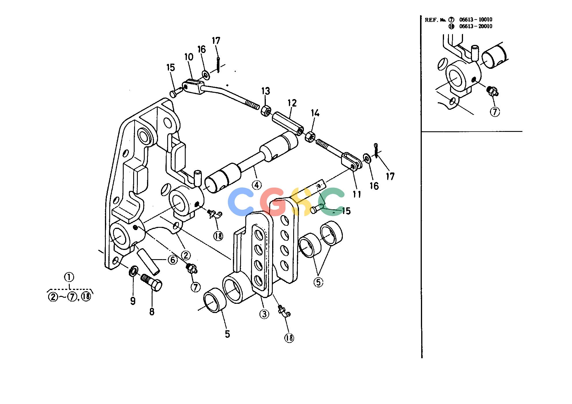 久保田零件查询550000 TOP LINK BRACKET DRAWBAR AND HITCHEPC Kubota online