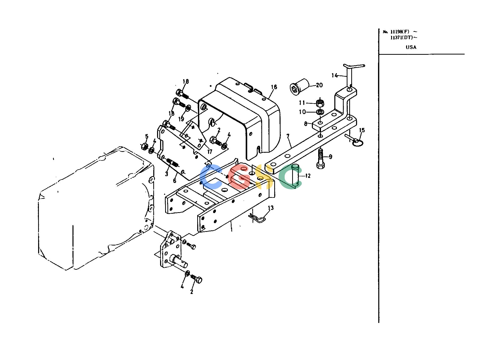 久保田零件查询610000 SWING DRAWBAR (OPTION) DRAWBAR AND HITCHEPC Kubota online