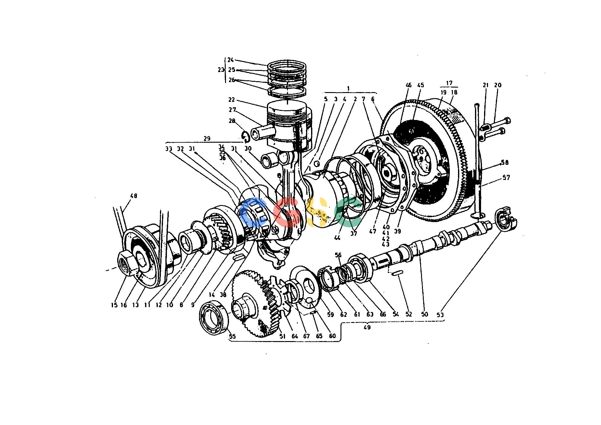 久保田零件查询030000 CRANK SHAFT CAM SHAFT AND PISTON ENGINEEPC Kubota online