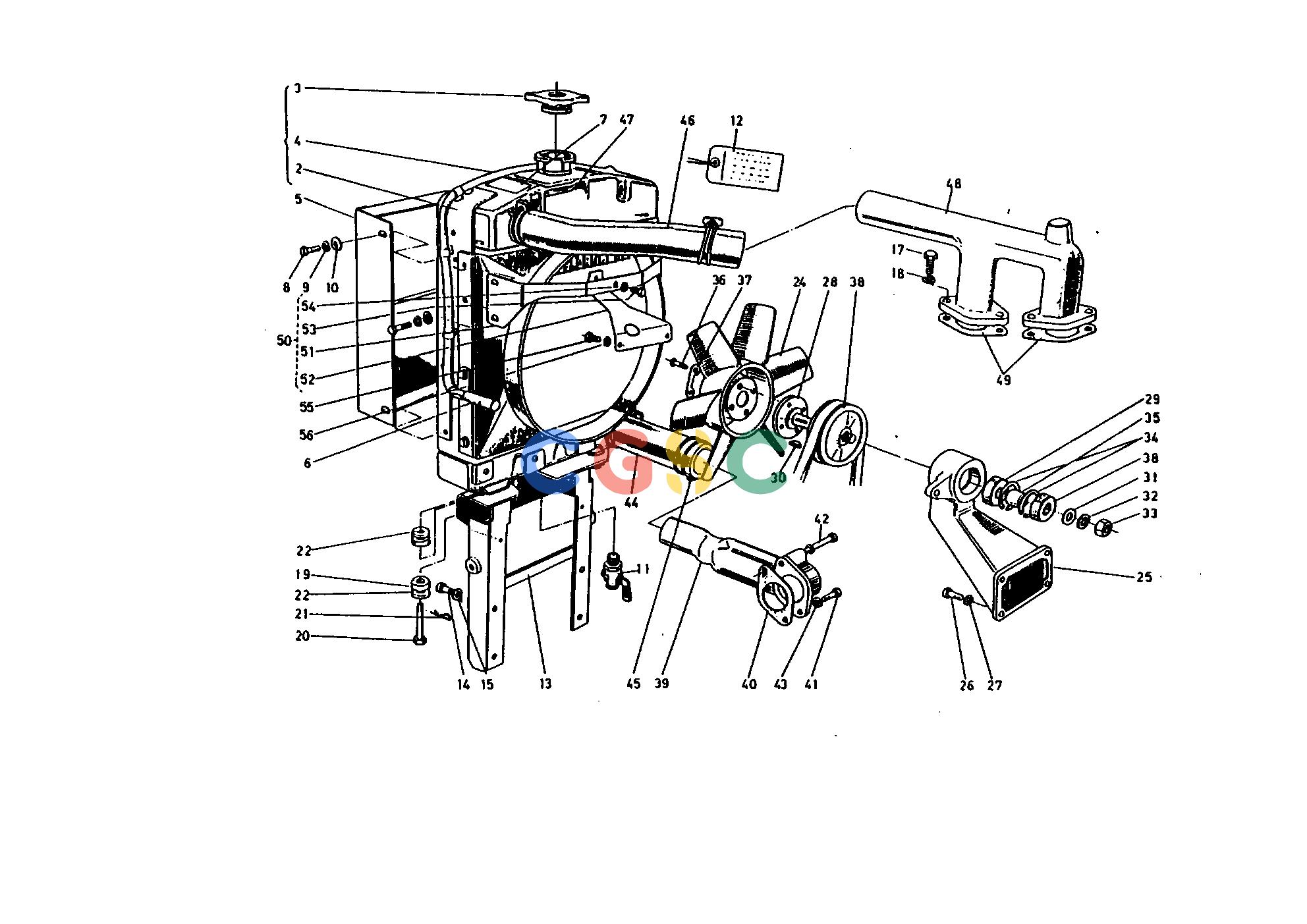久保田零件查询050000 RADIATOR AND COOLING FAN ENGINEEPC Kubota online