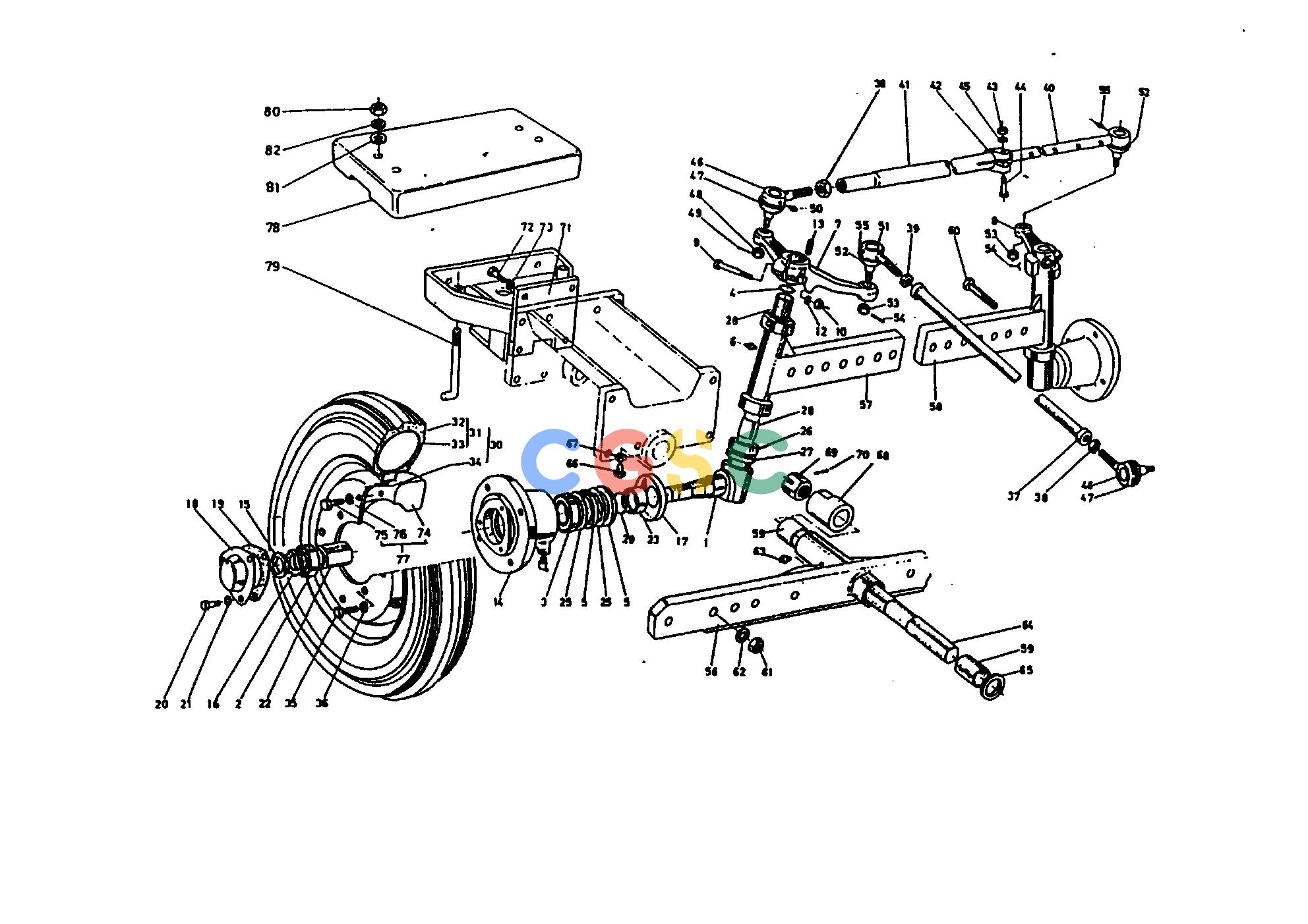 久保田零件查询120000 FRONT WHEEL FRONT AXLE AND FRONT WHEELEPC Kubota online