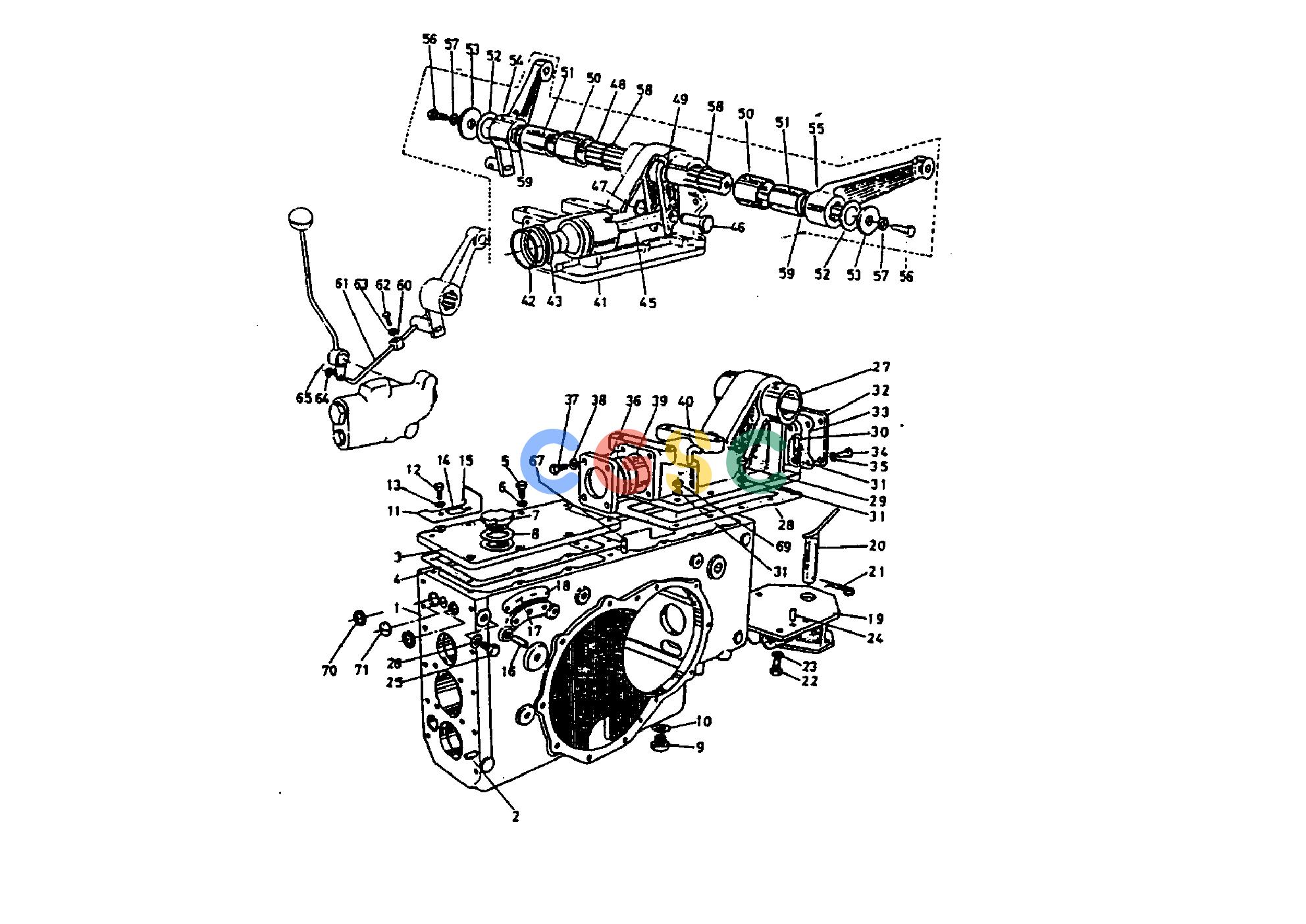 久保田零件查询190000 TRANSMISSION CASE AND OIL PRESSURE CYLINDER TRANSMISSIONEPC Kubota online