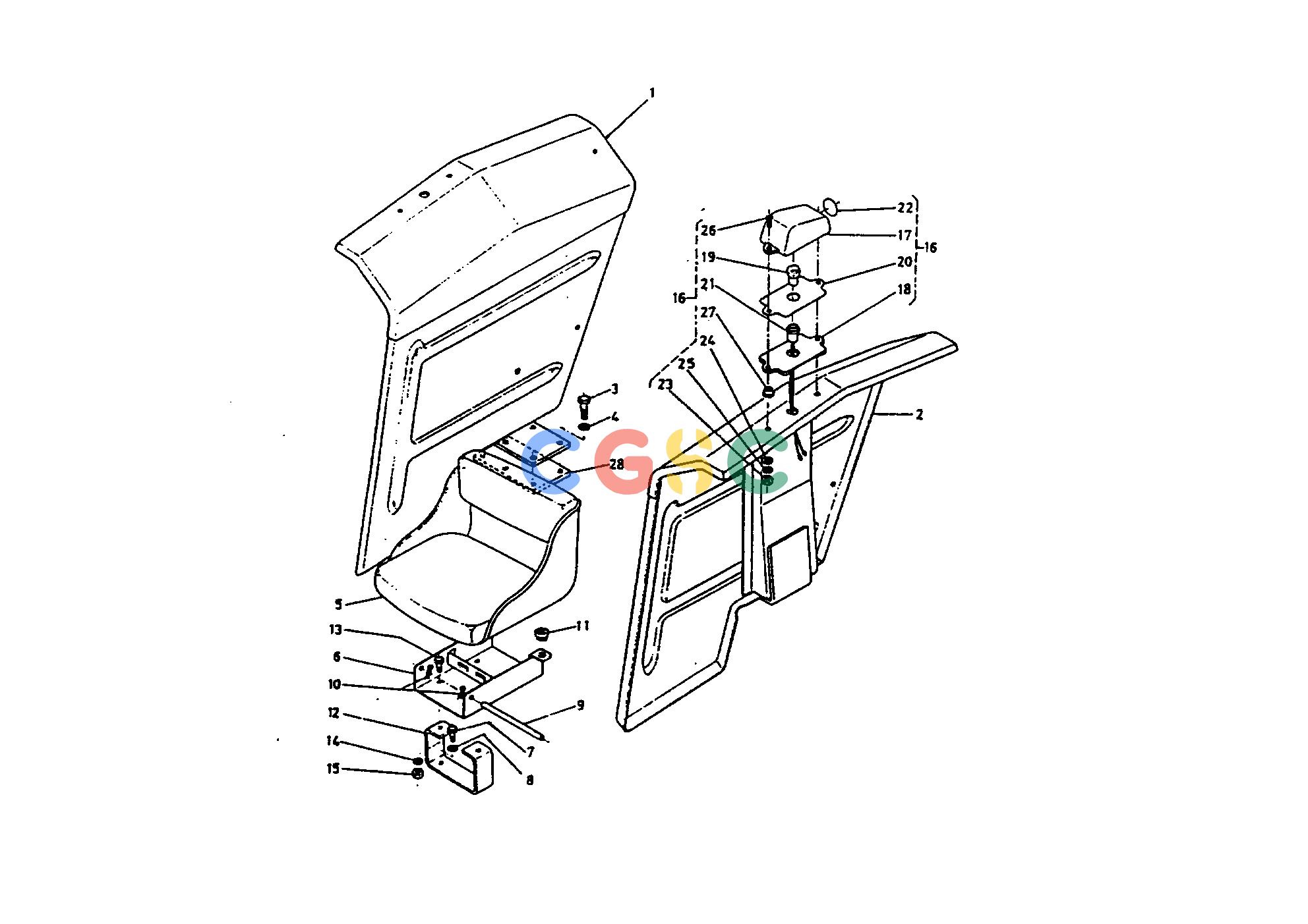久保田零件查询230000 REAR FENDER BONNET(HOOD) AND CHASSISEPC Kubota online