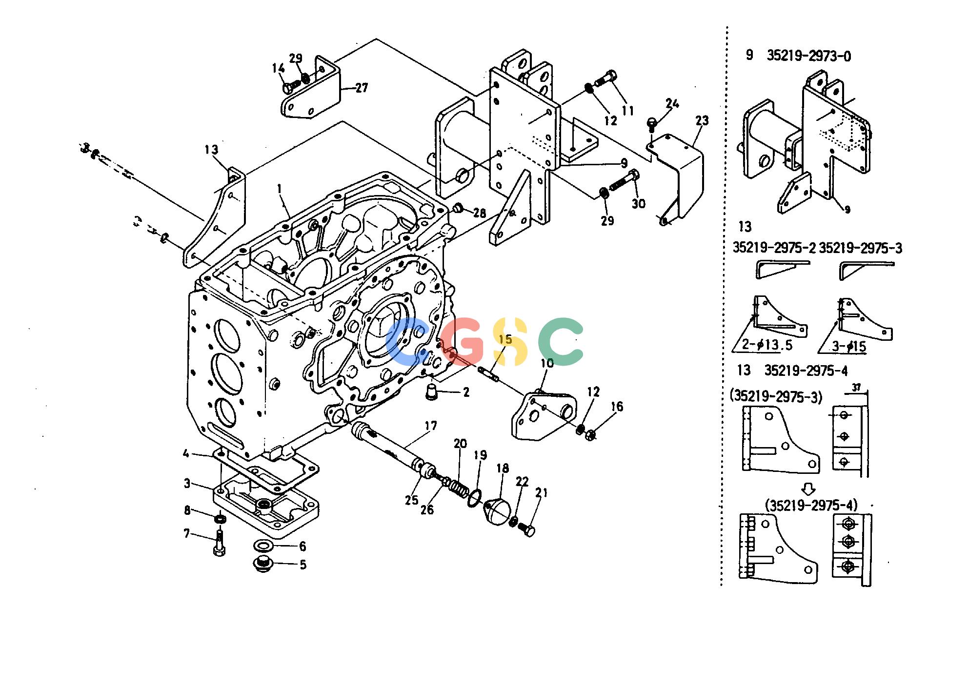 久保田零件查询T03800 TRANSMISSION CASE TRANSMISSIONEPC Kubota online