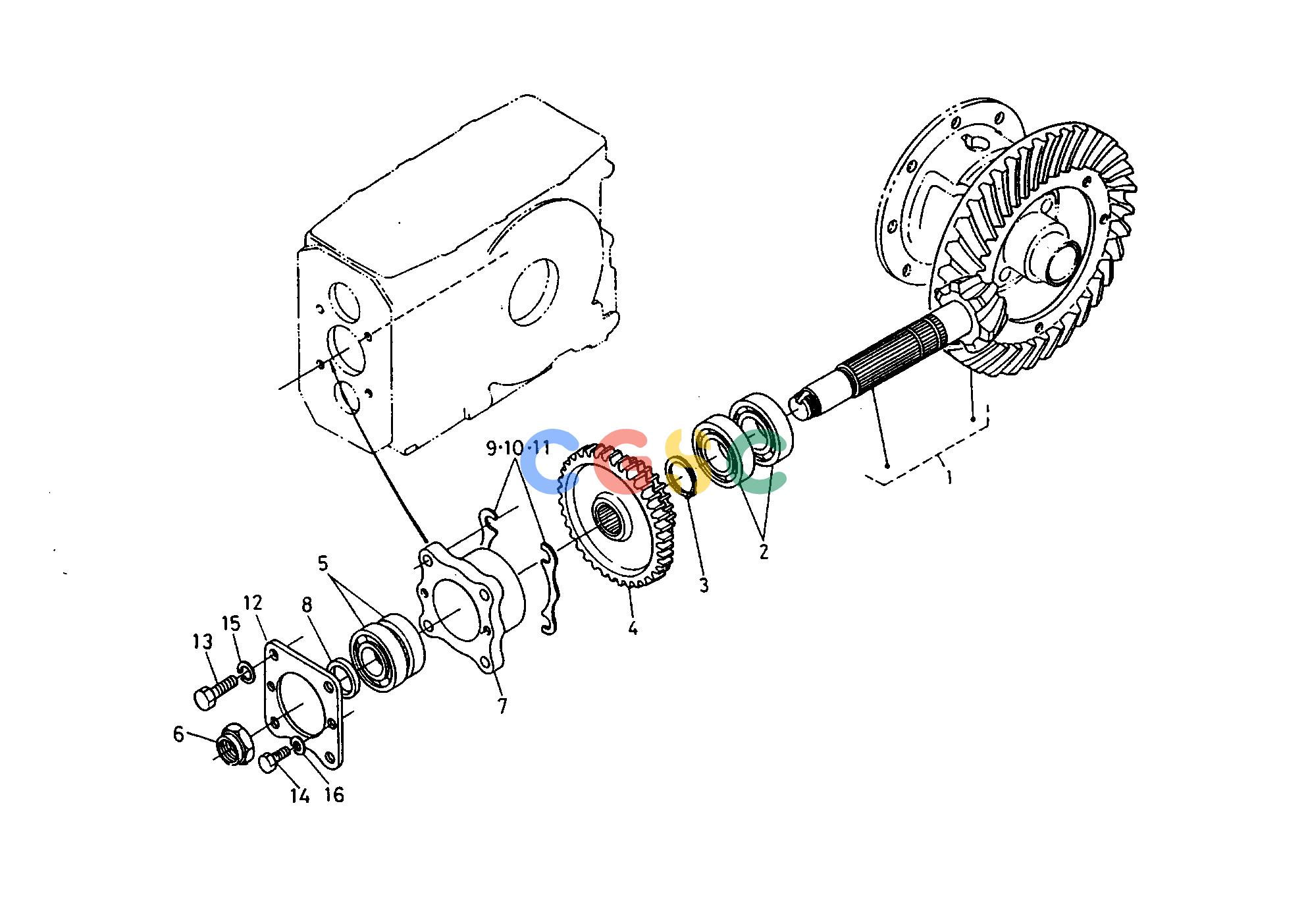 久保田零件查询T04500 SPIRAL BEVEL GEAR REAR AXLE AND REAR WHEELEPC Kubota online