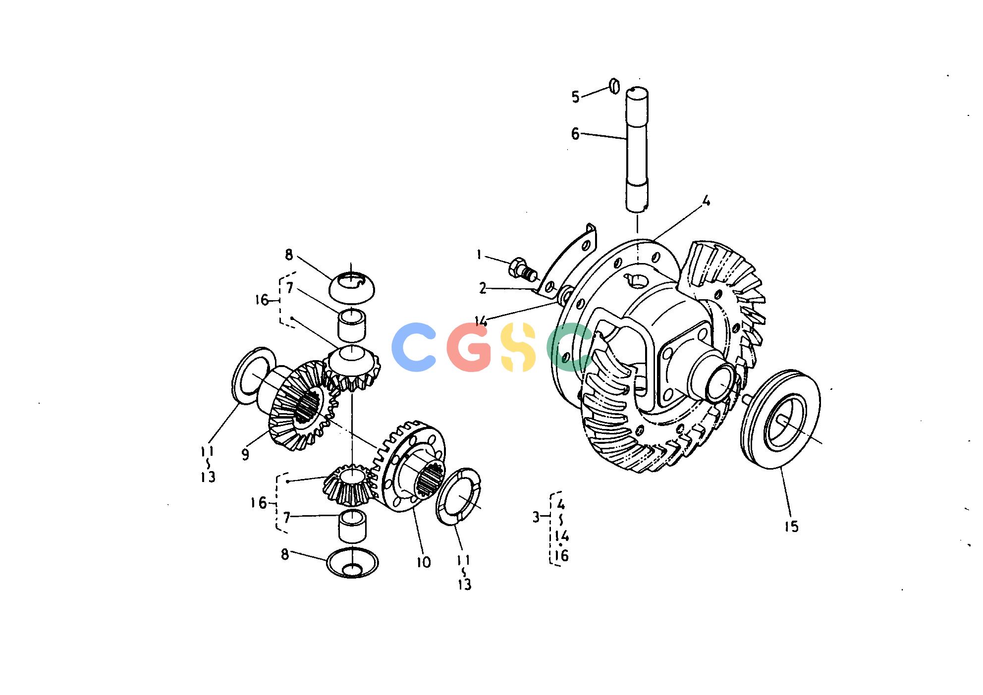 久保田零件查询T04600 DIFFERENTIAL SYSTEM 1 REAR AXLE AND REAR WHEELEPC Kubota online