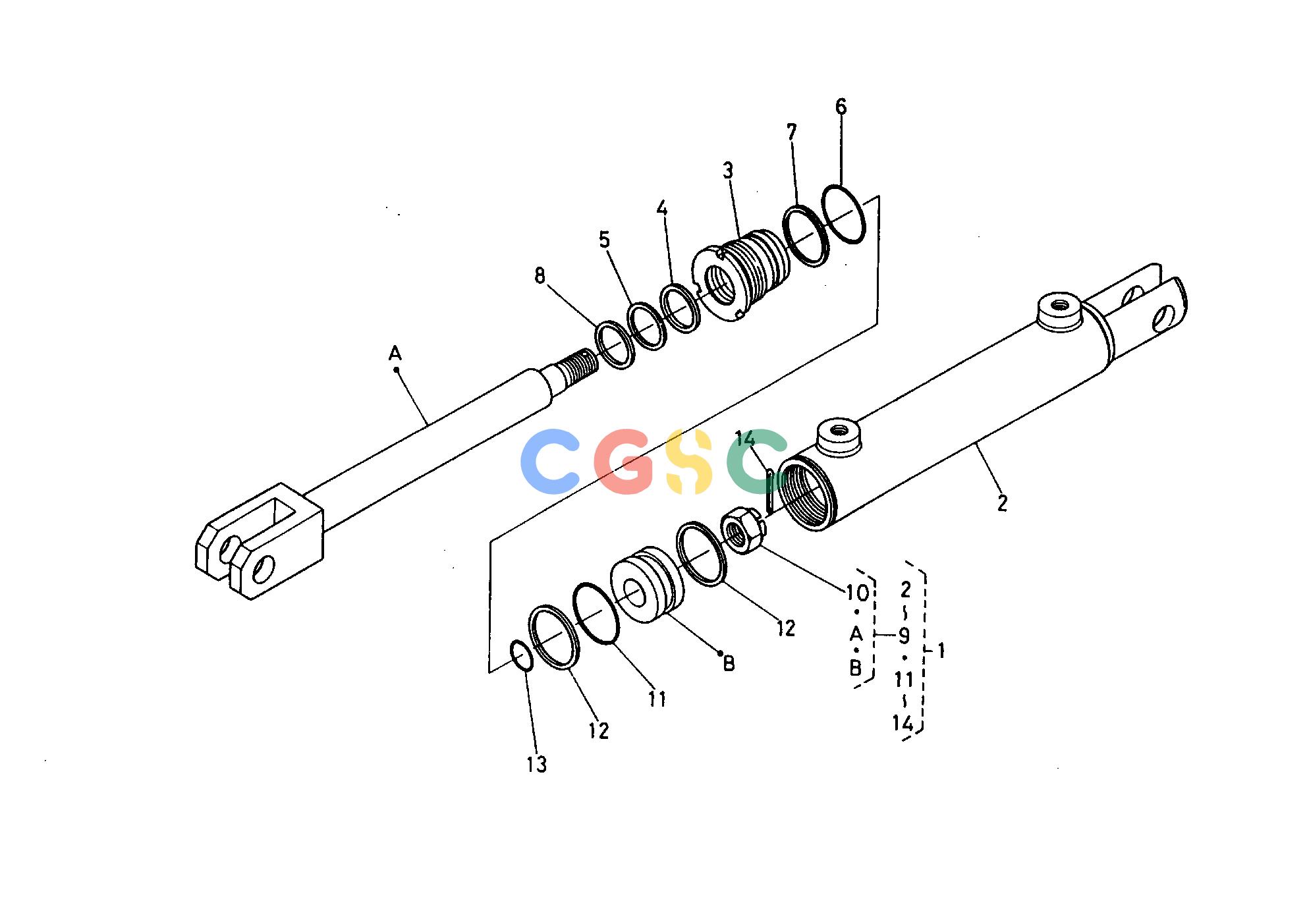 久保田零件查询T06700 MID CYLINDER [COMPONENT PARTS] HYDRAULIC SYSTEMEPC Kubota online