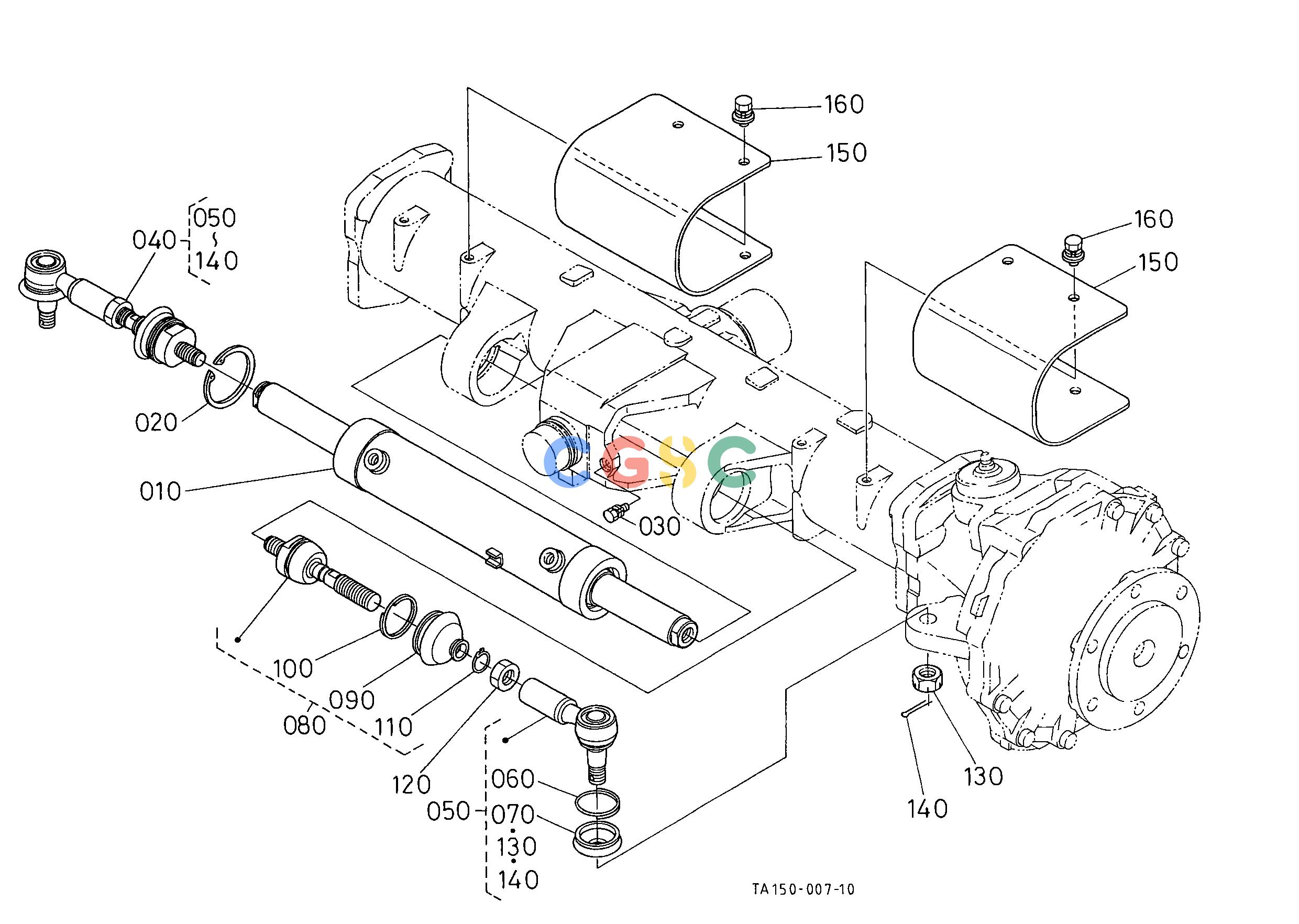 久保田零件查询H11000 STEERING CYLINDER STEERINGEPC Kubota online