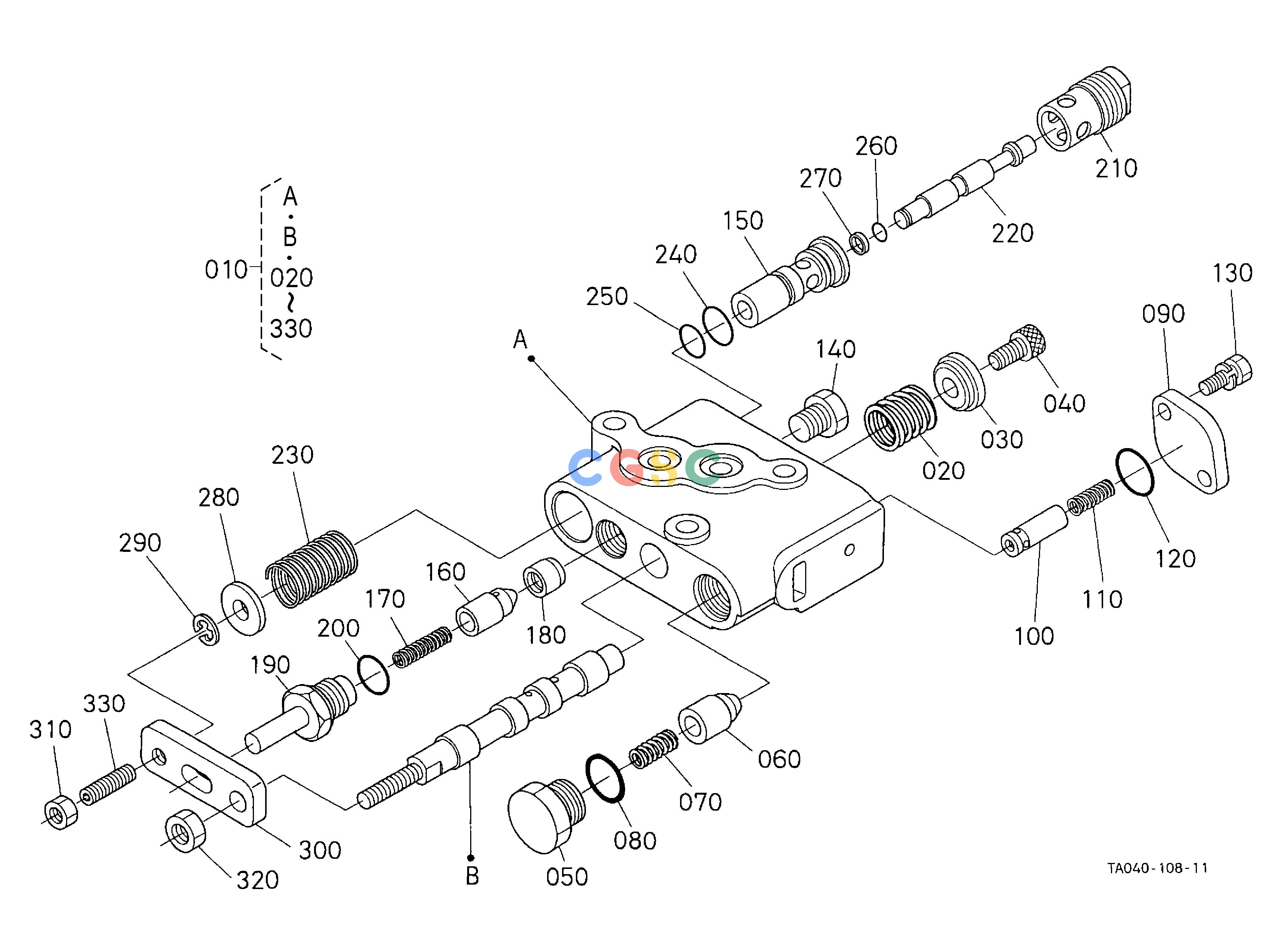 久保田零件查询H41001 CONTROL VALVE [COMPONENT PARTS] [NEW TYPE] ## S.No.>=71975 HYDRAULIC SYSTEMEPC Kubota online