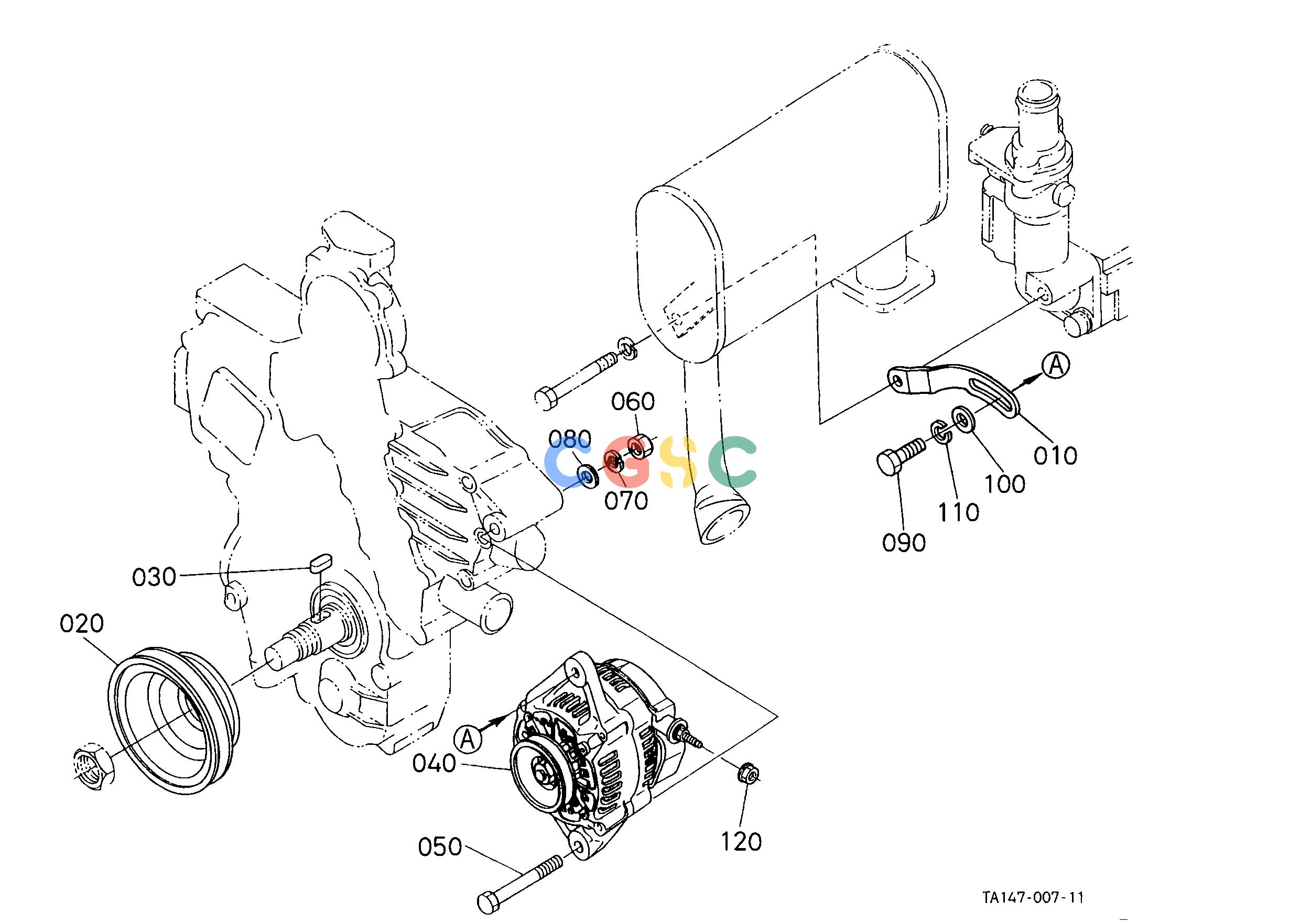 久保田零件查询A51502 ALTERNATOR [CAB TYPE] ELECTRICAL SYSTEMEPC Kubota online